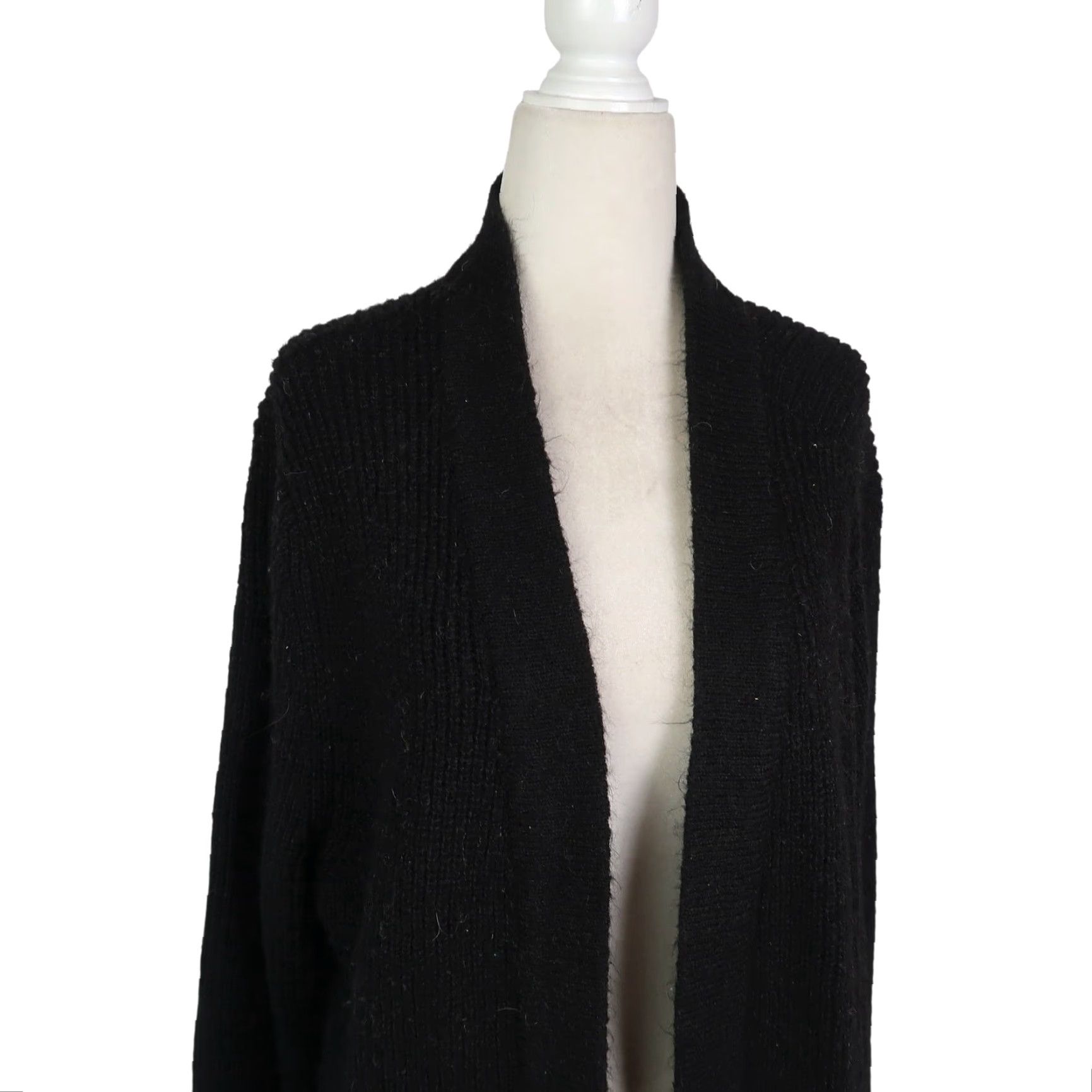 Vintage VINTAGE Linea Black Knit Mid Length Slouchy Duster Cardigan XL Womens Sweater Size XL / US 12-14 / IT 48-50 - 2 Thumbnail