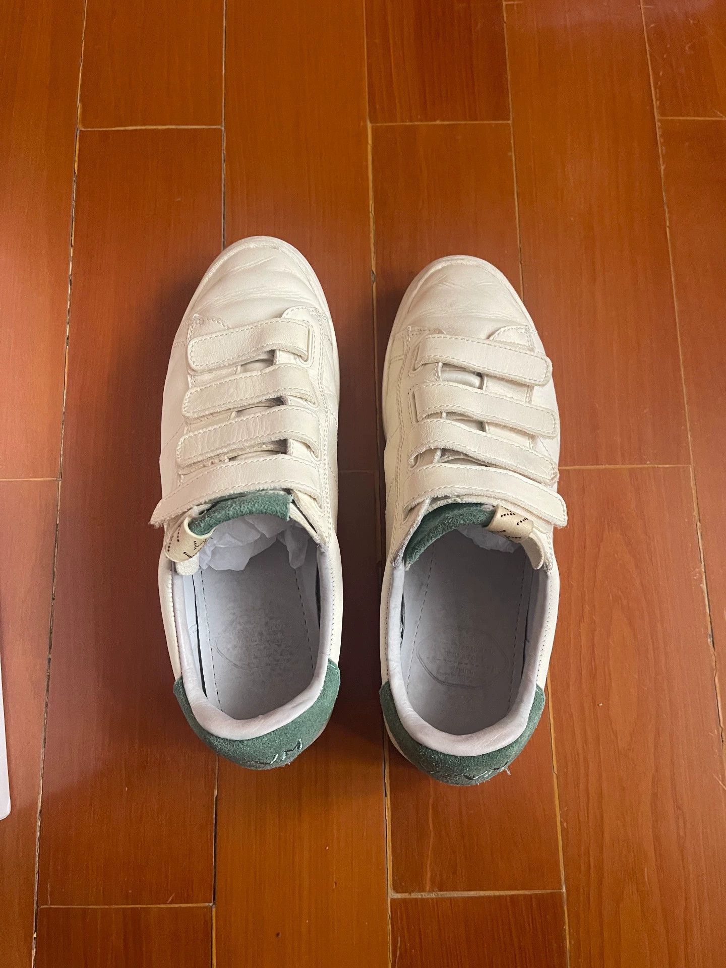 Visvim White Velcro Strap Low-Top Sneakers Size 8 Size US 8 / EU 41 - 1 Thumbnail