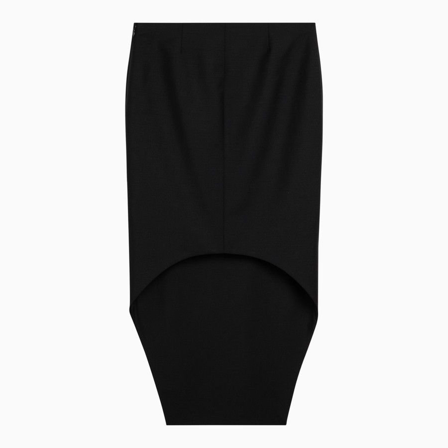 Givenchy o1d2blof0824 Wool Skirt in Black Size 27" / US 4 / IT 40 - 2 Thumbnail