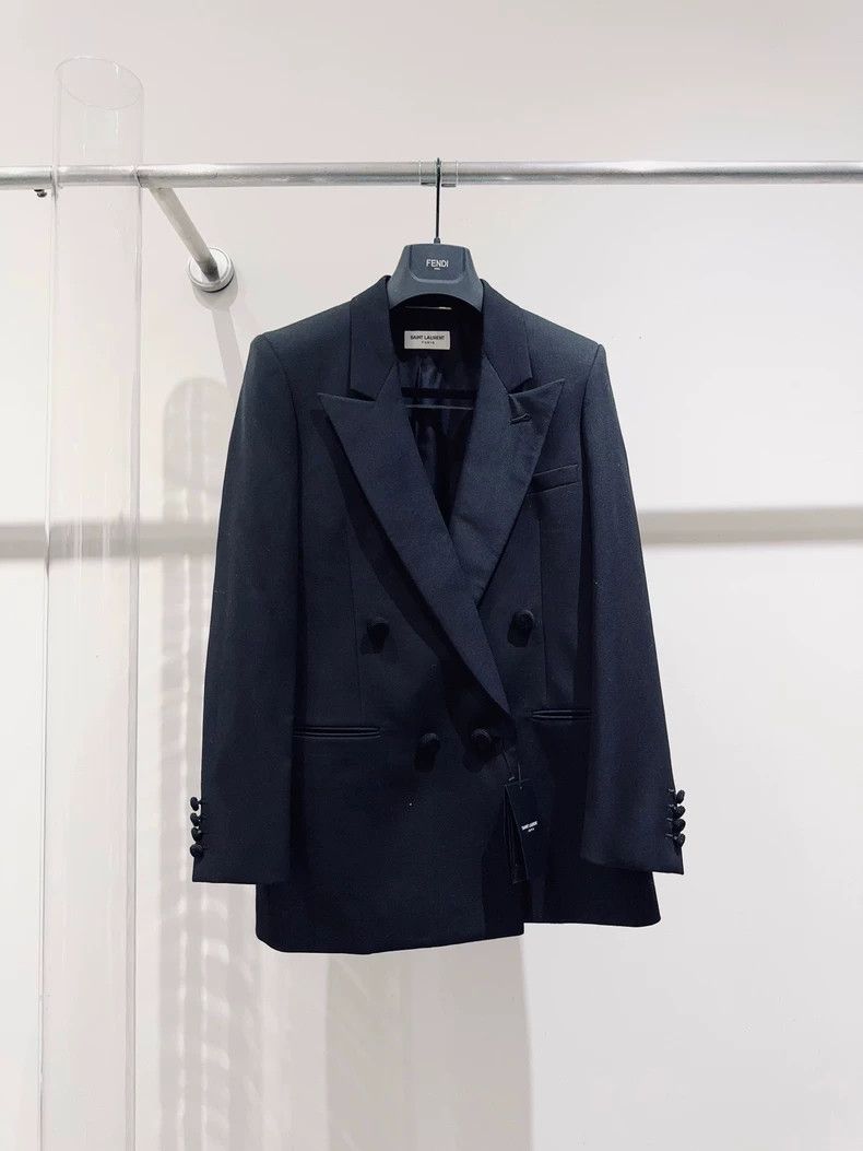Saint Laurent Paris Black Saint Laurent Blazer with Tags Size US M / EU 48-50 / 2 - 1 Thumbnail