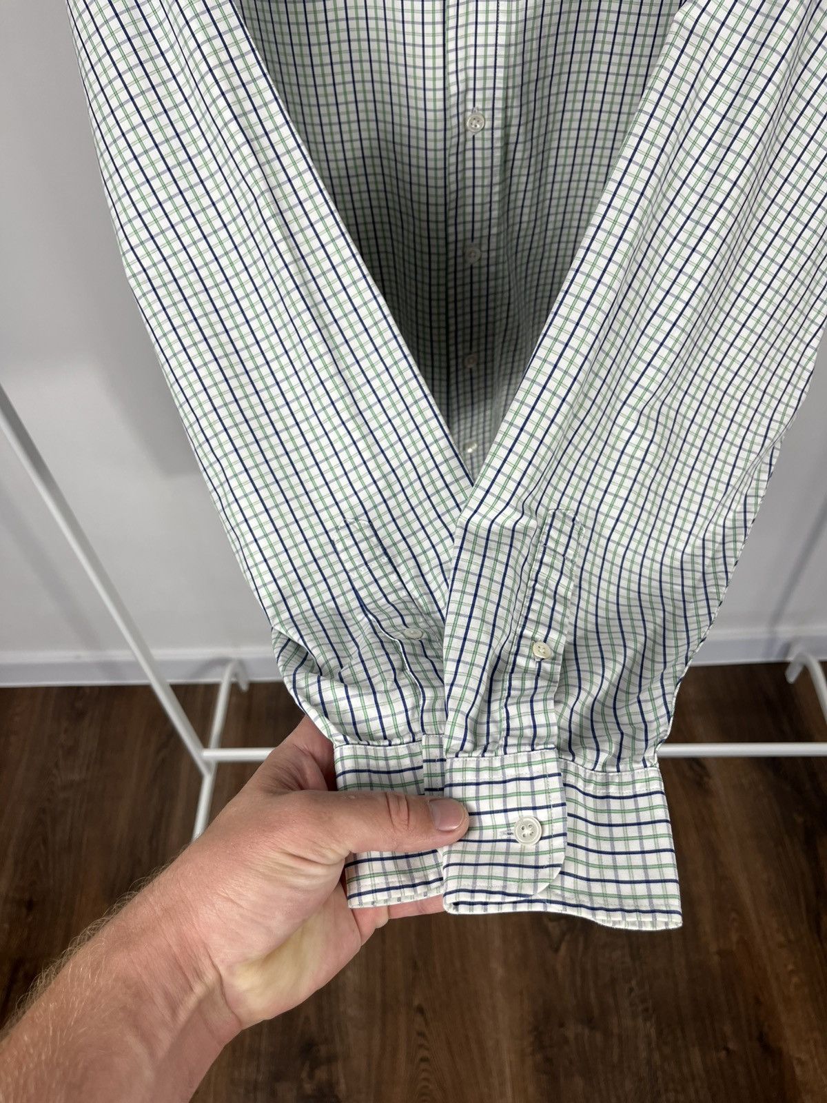 Yves Saint Laurent Vintage YSL Embroidered Logo Check Shirt Size M Size US M / EU 48-50 / 2 - 5 Thumbnail