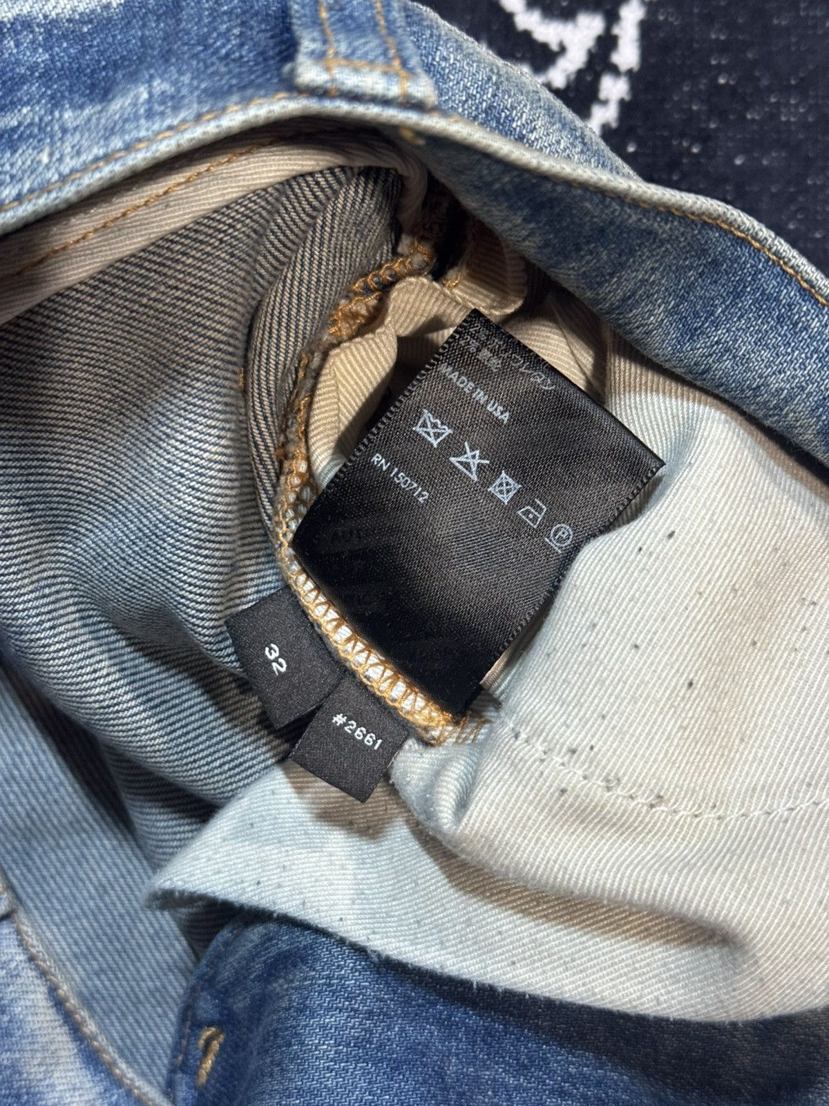 Amiri AMIRI BANDANA ENGLISH LOGO JEANS Size US 32 / EU 48 - 19 Thumbnail