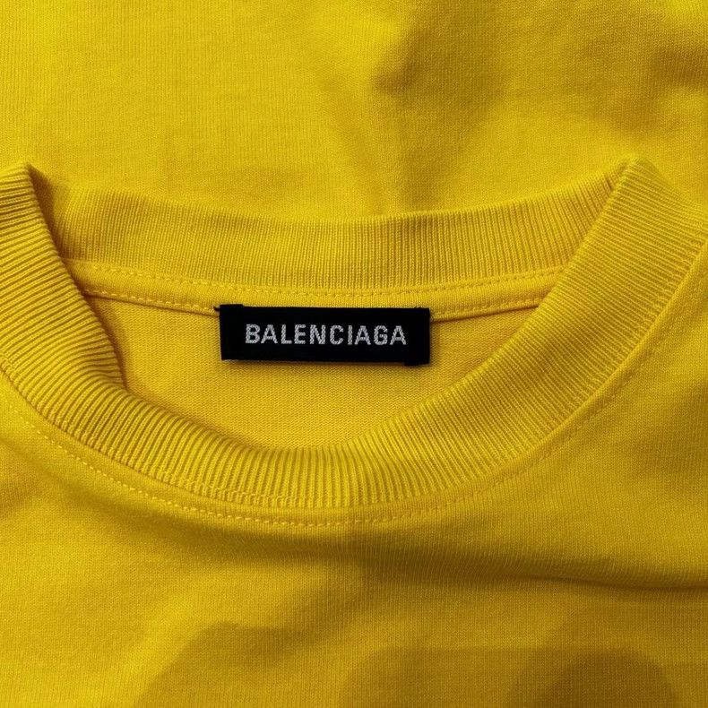 Balenciaga Balenciaga Yellow Printed Short Sleeve Size US XXS / EU 40 - 3 Thumbnail