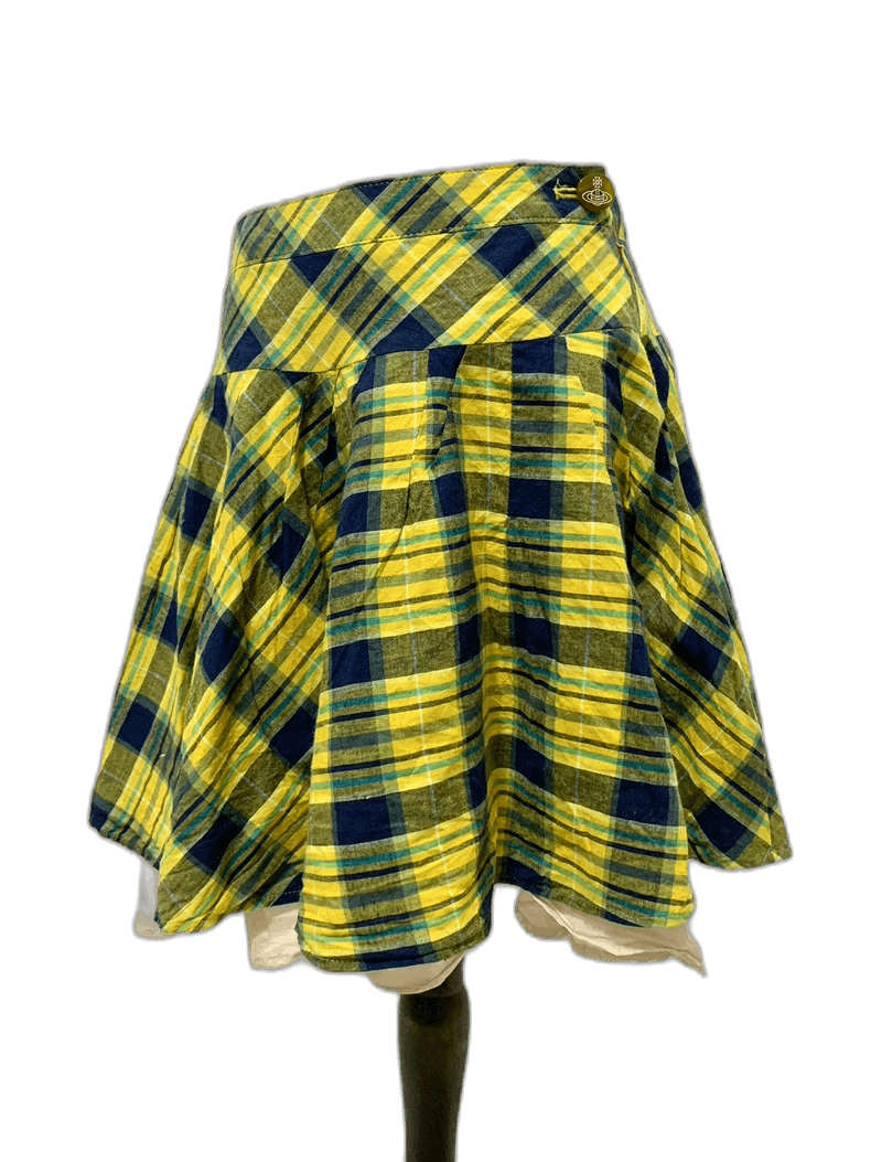 Vivienne Westwood Vivienne Westwood Yellow Plaid Skirt - dmc Size 26" / US 2 / IT 38 - 1 Thumbnail