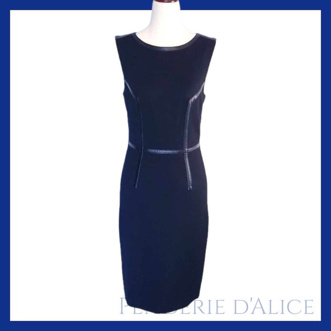Trina Turk Trina Turk Katherine Midi Knit Sheath Dress sz 2 black Size XS / US 0-2 / IT 36-38 - 1 Thumbnail