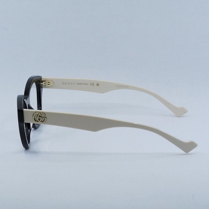 Gucci Gucci GG0959O 002 Eyeglasses Black/Ivory 51mm Cat Eye Frame Size ONE SIZE - 9 Thumbnail