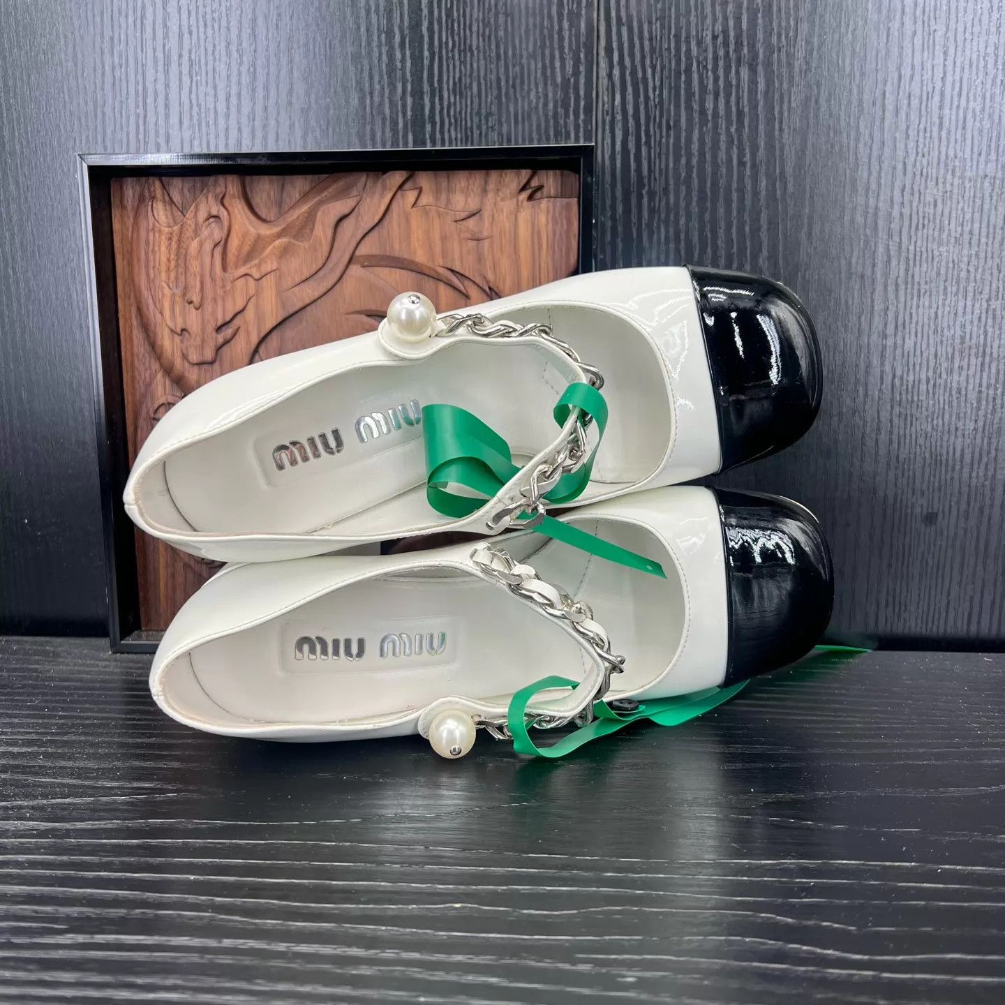 Miu Miu MIU MIU Black & White Mary Jane Shoes Worn 2x 36 With Box Size US 5.5 / IT 35.5 - 6 Thumbnail