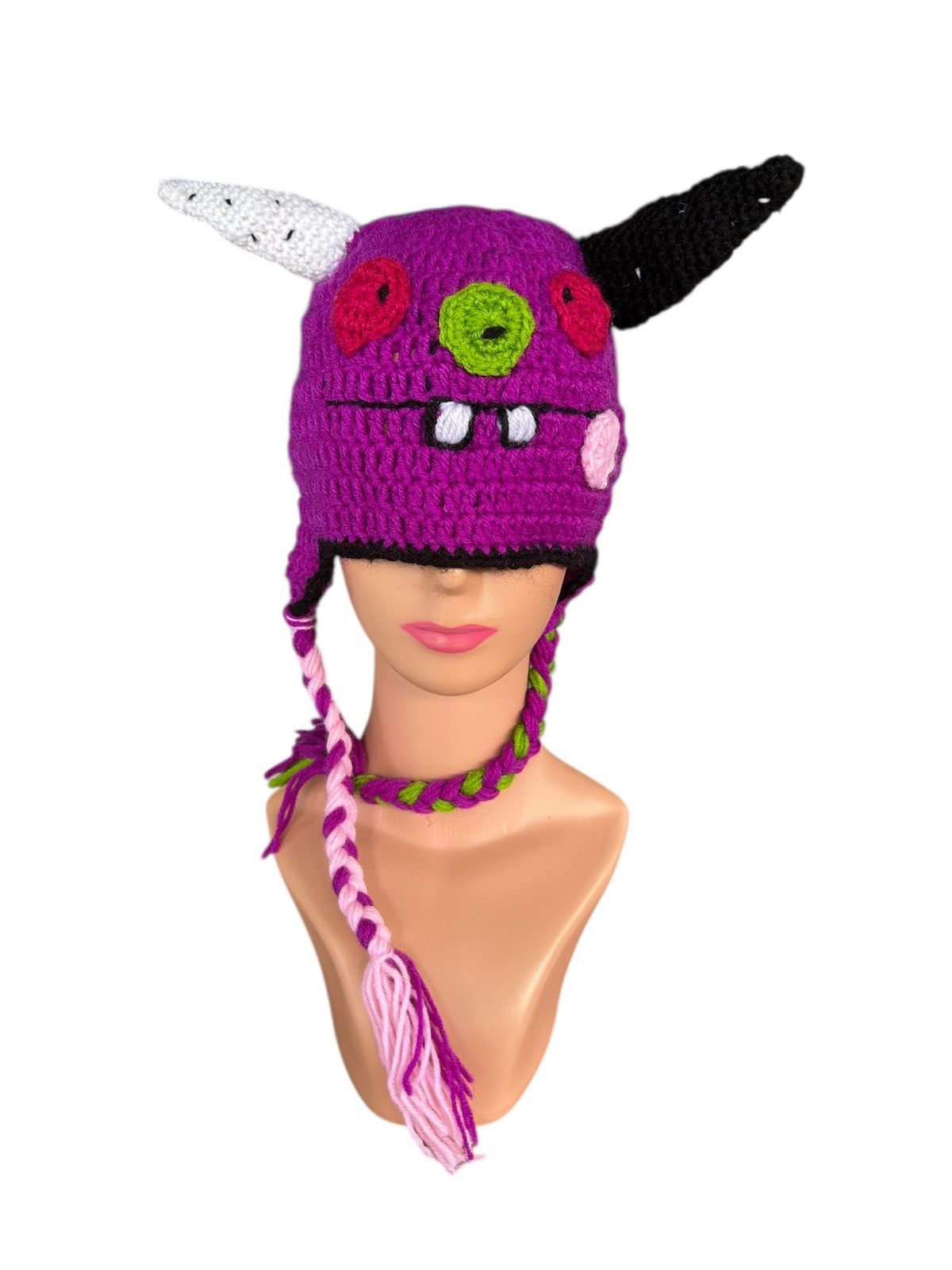 Japanese Brand × Kapital × Vintage Crochet Knitted Handmade Beanie Hats Size ONE SIZE - 6 Thumbnail