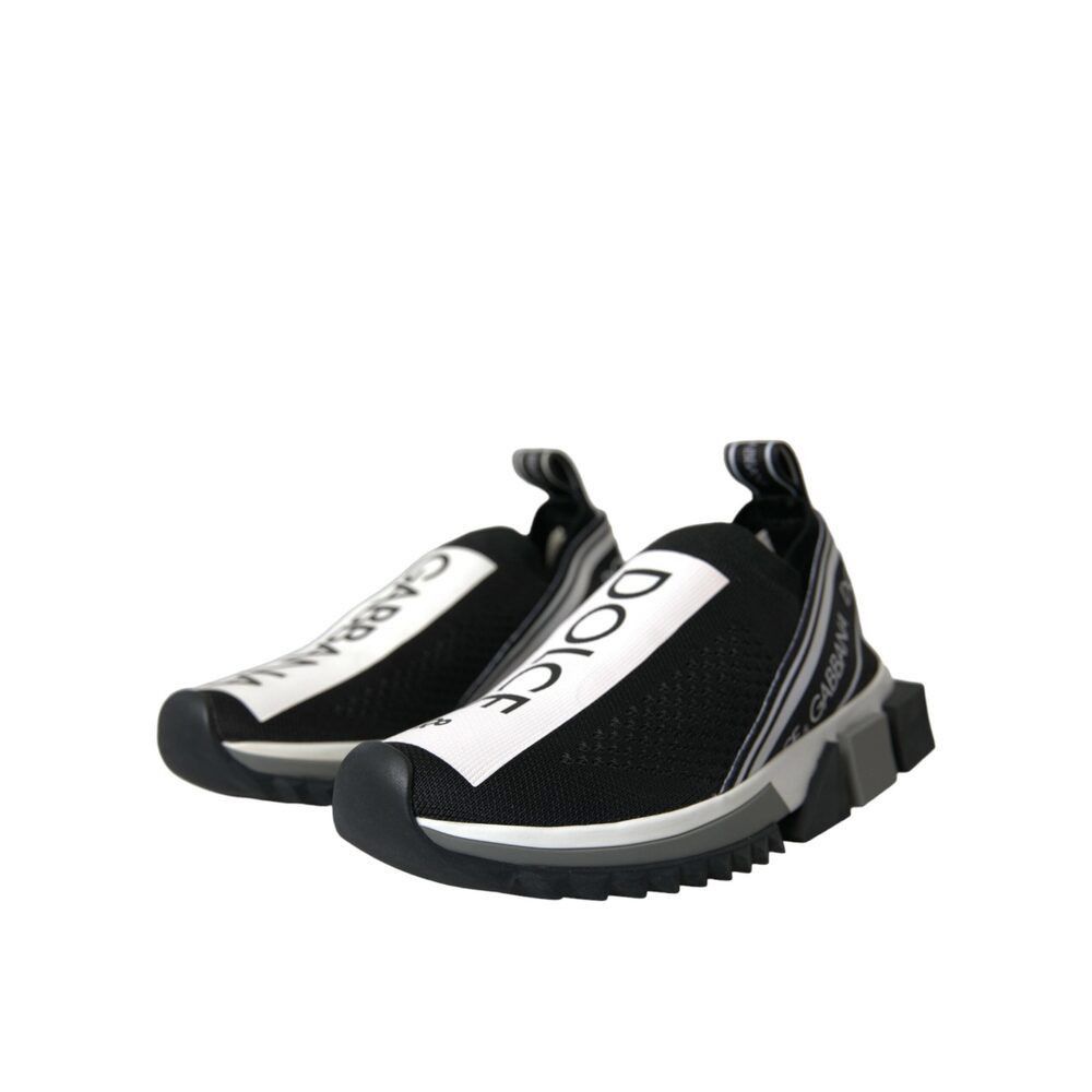 Dolce & Gabbana Dolce & Gabbana Black White Slip On Sorrento Sneakers Shoes Size US 8.5 / IT 38.5 - 3 Thumbnail