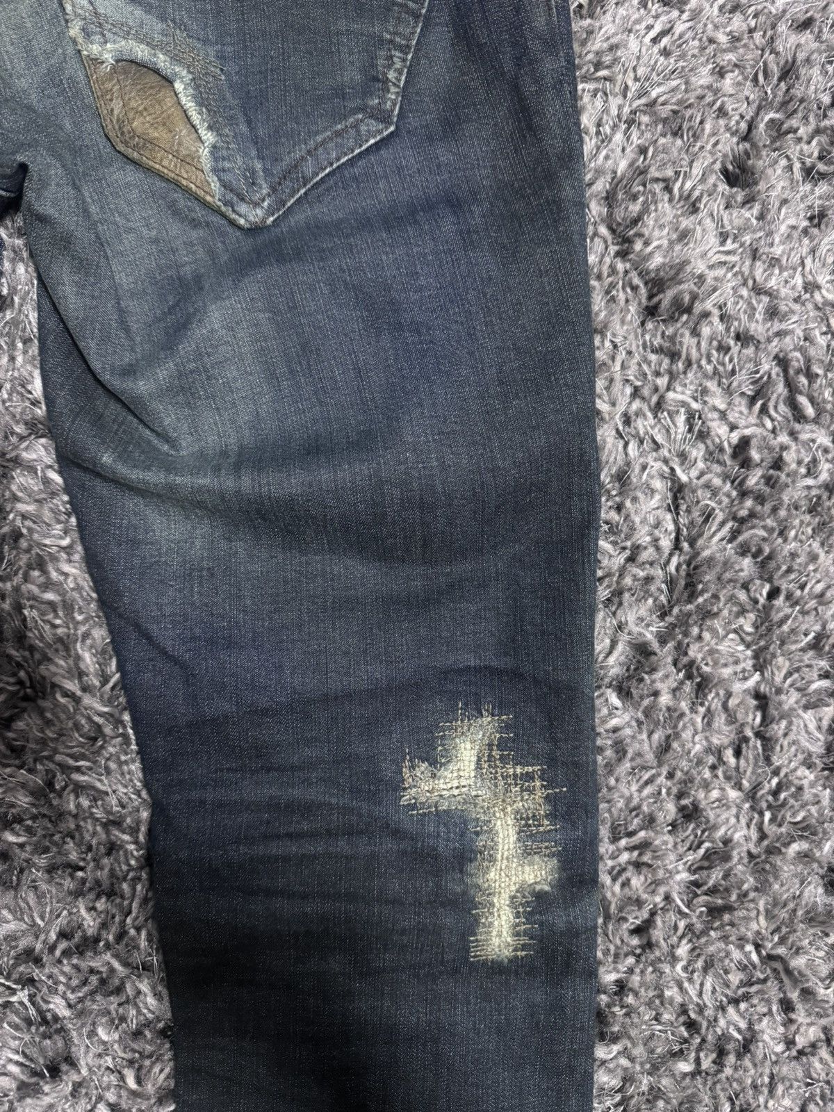 14th Addiction 14th Addiction Distressed Patchwork Jeans Size US 29 - 12 Thumbnail
