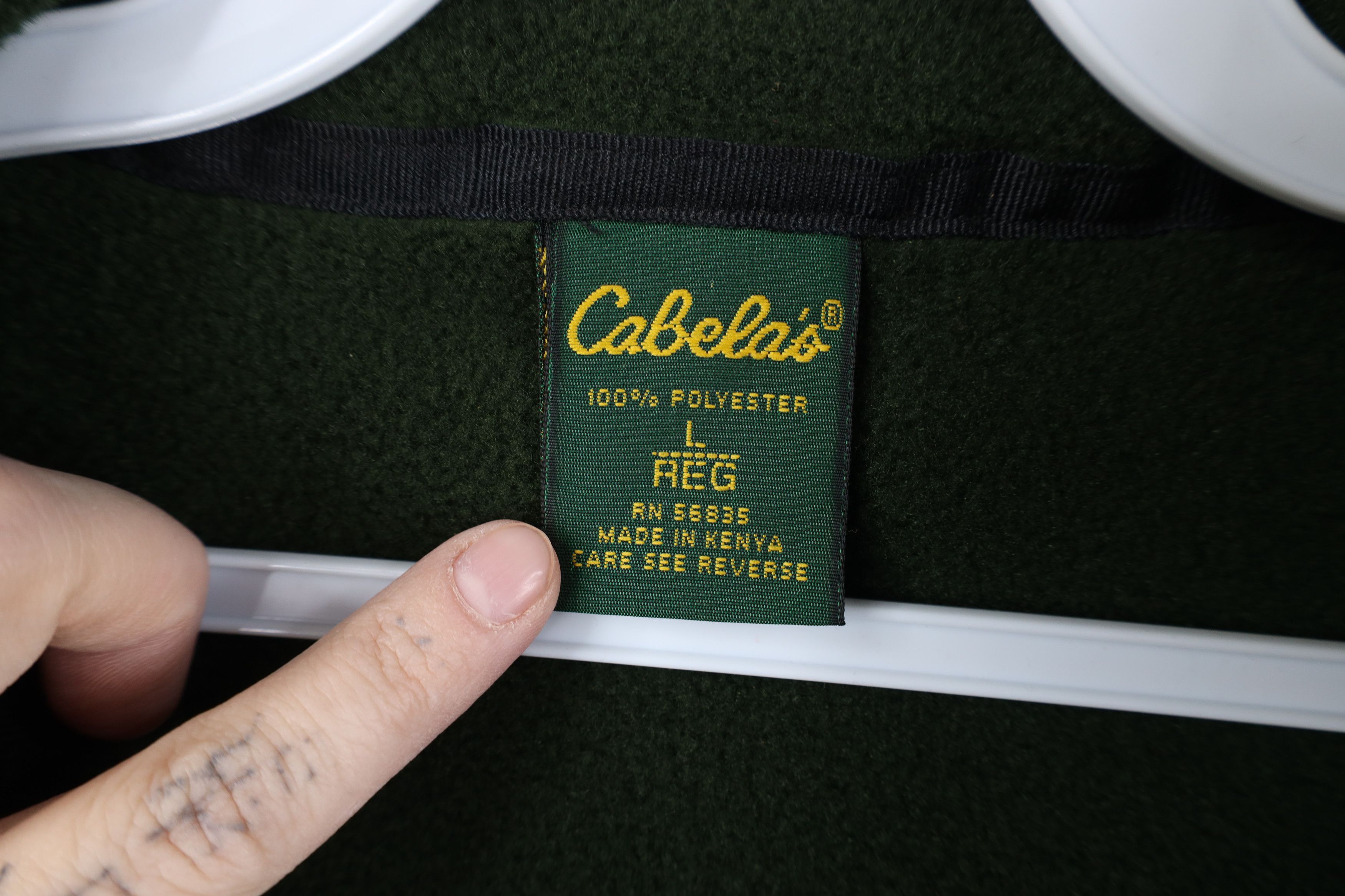 Cabelas Vintage 90s Cabelas Half Zip Fleece Pullover Sweater Green Size US L / EU 52-54 / 3 - 8 Thumbnail