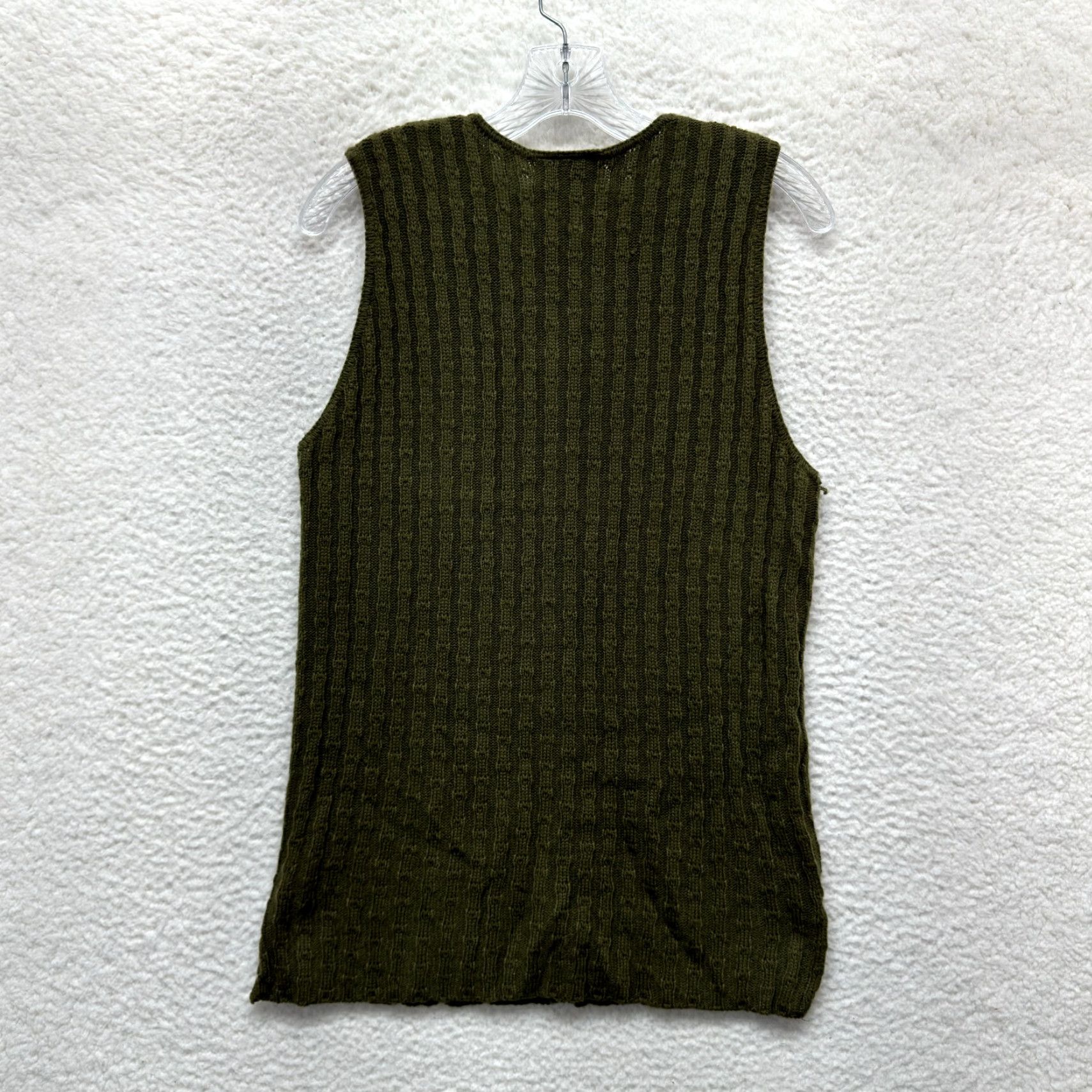 Vintage VINTAGE 90s Y2K Sweater Vest Top Shirt Grunge Green S Women's SS/M (S) Size S / US 4 / IT 40 - 2 Thumbnail