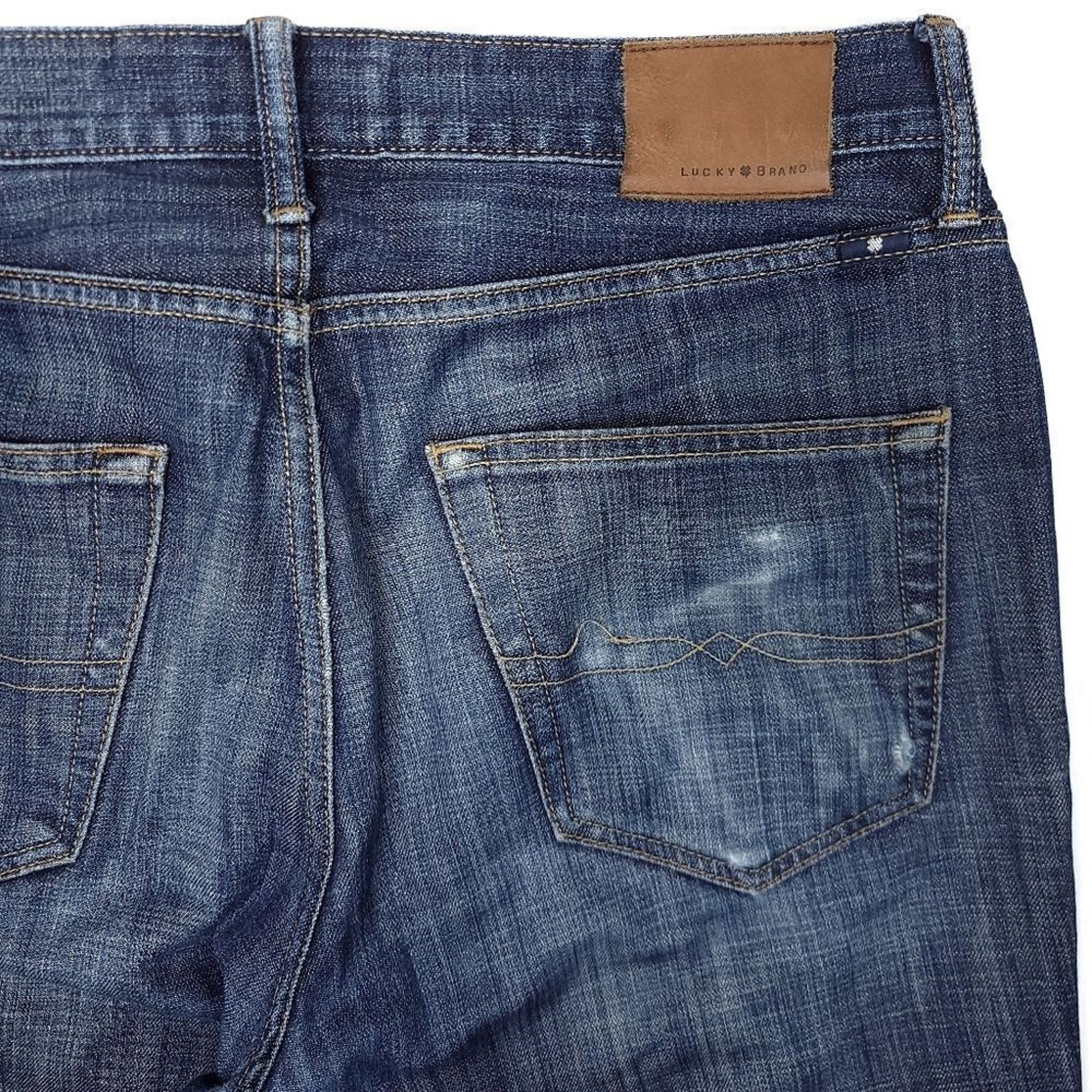 Lucky Brand Lucky Brand 410 Athletic Fit Jeans Mens 33x32 Blue Size US 33 - 7 Thumbnail