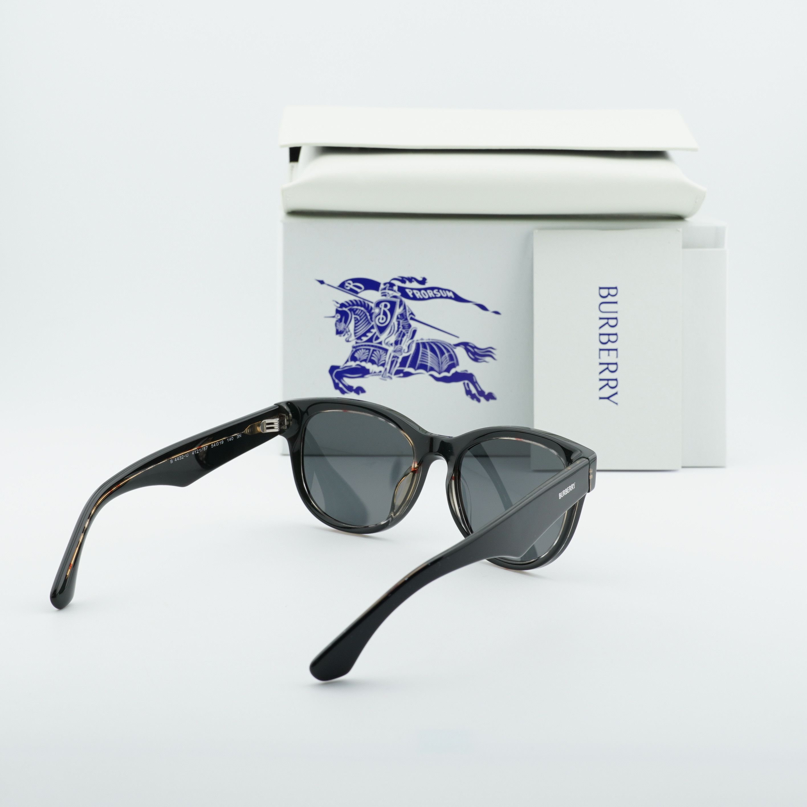 Burberry Burberry BE4432U 412187 Sunglasses Black on Check Square Fra Size ONE SIZE - 9 Thumbnail