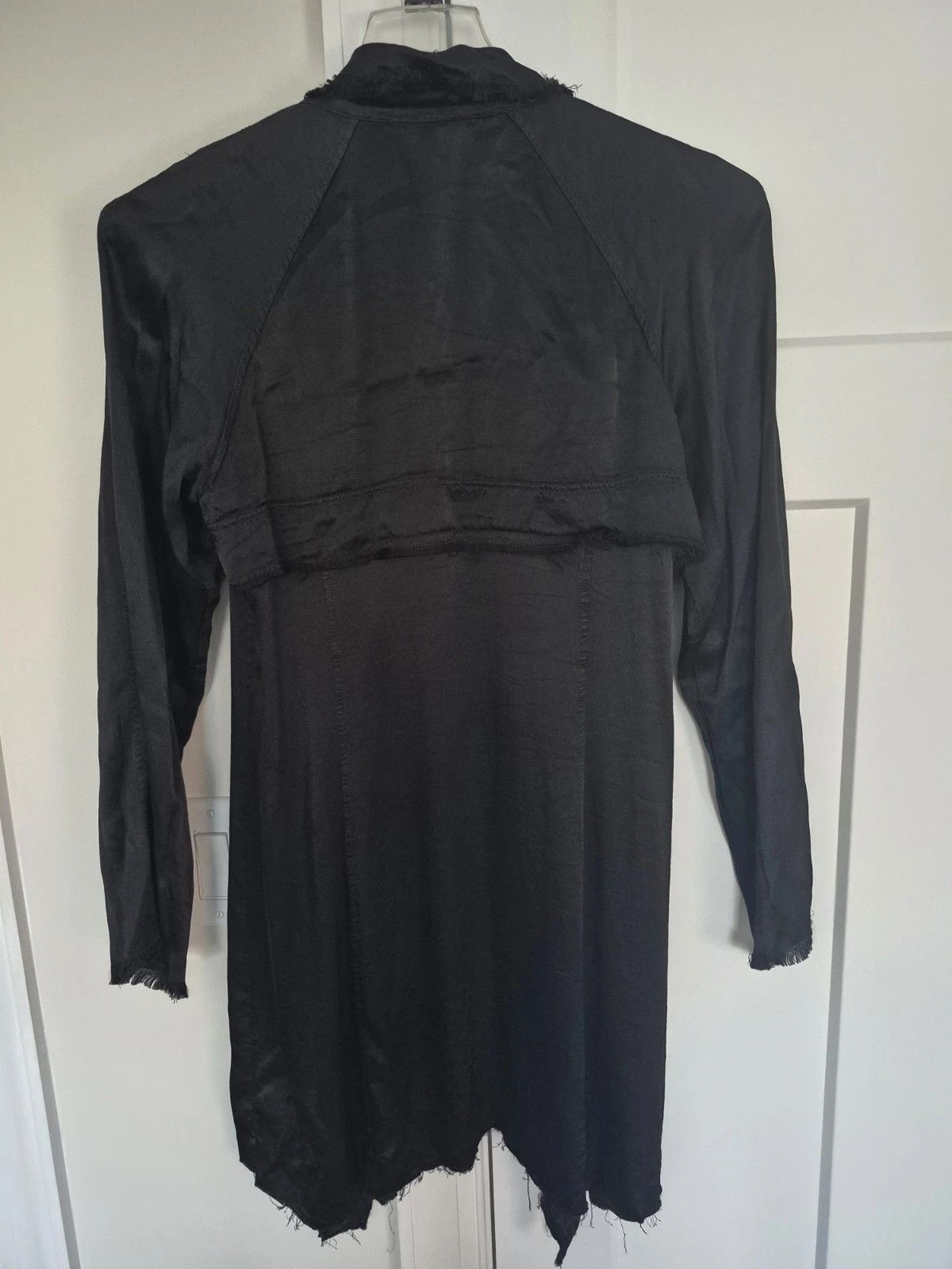 Vacation Jaga Jacket Satin Open Front Fray Hem Size 1 US Size 6 Size M / US 6-8 / IT 42-44 - 3 Thumbnail