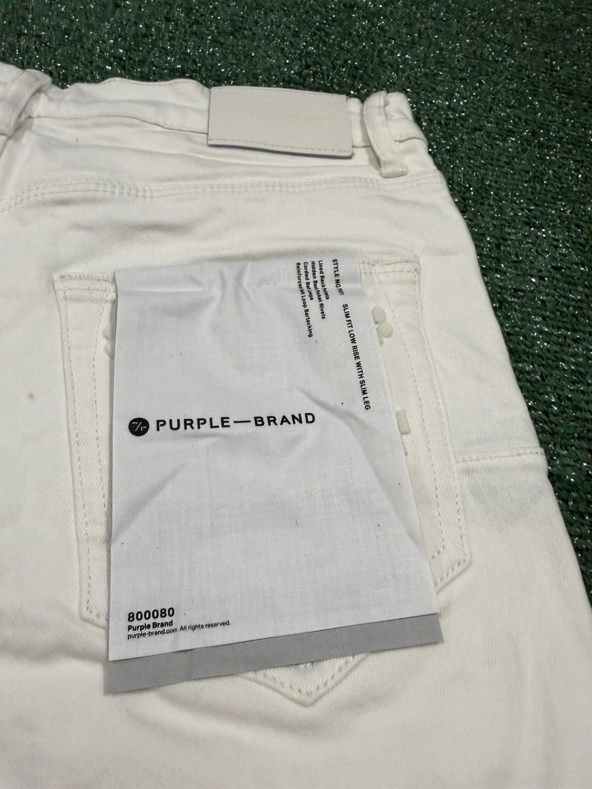 Purple Purple Brand White Monogram Jeans Size 32 Designer Denim Size US 32 / EU 48 - 8 Thumbnail