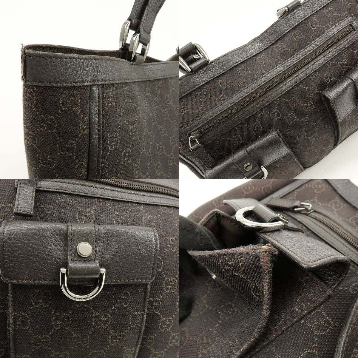 Gucci Gucci Abbey GG Canvas Tote Brown Size ONE SIZE - 6 Thumbnail