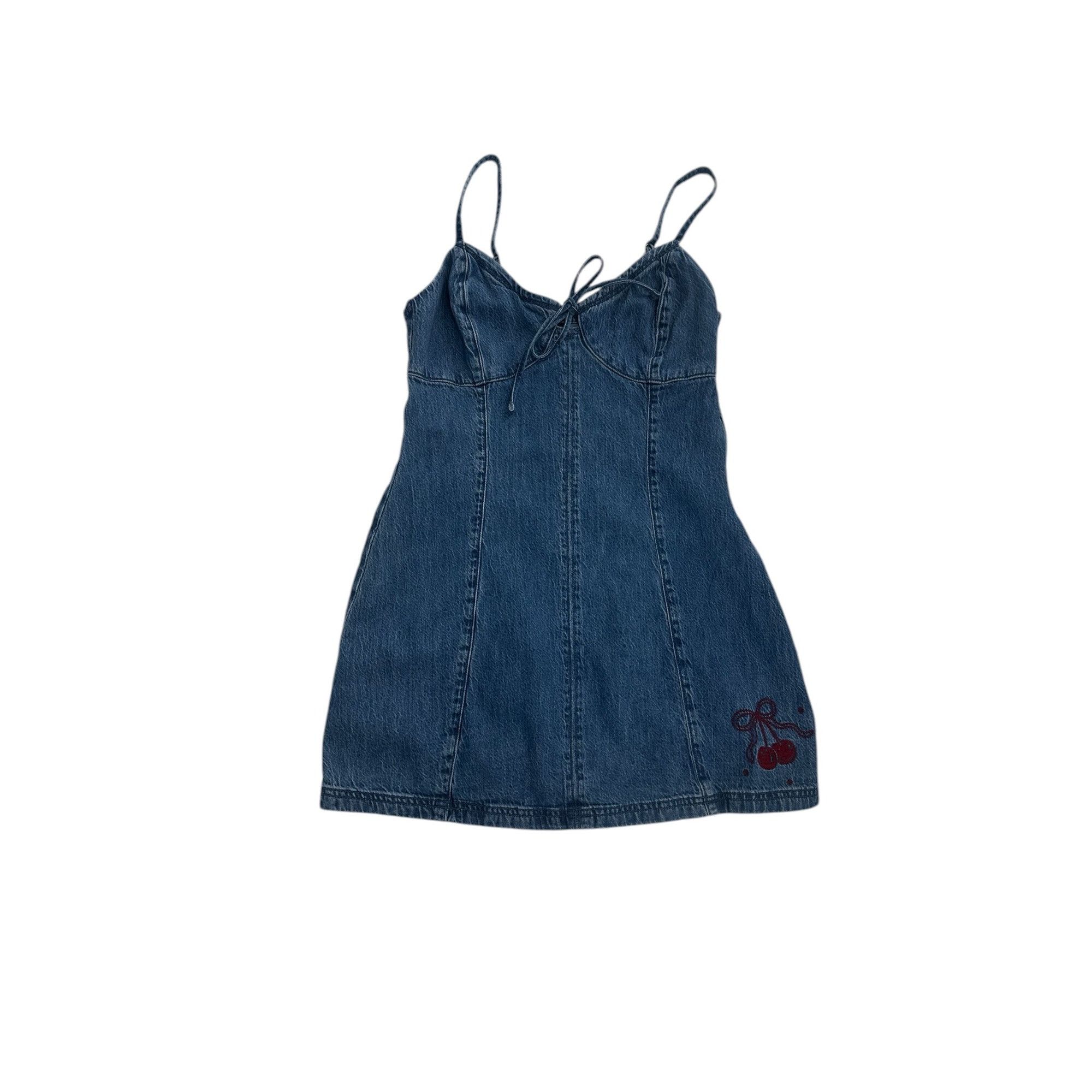 Hollister Hollister Denim Dress - Cherry Embroidery - Mini - Size M Size M / US 6-8 / IT 42-44 - 4 Thumbnail