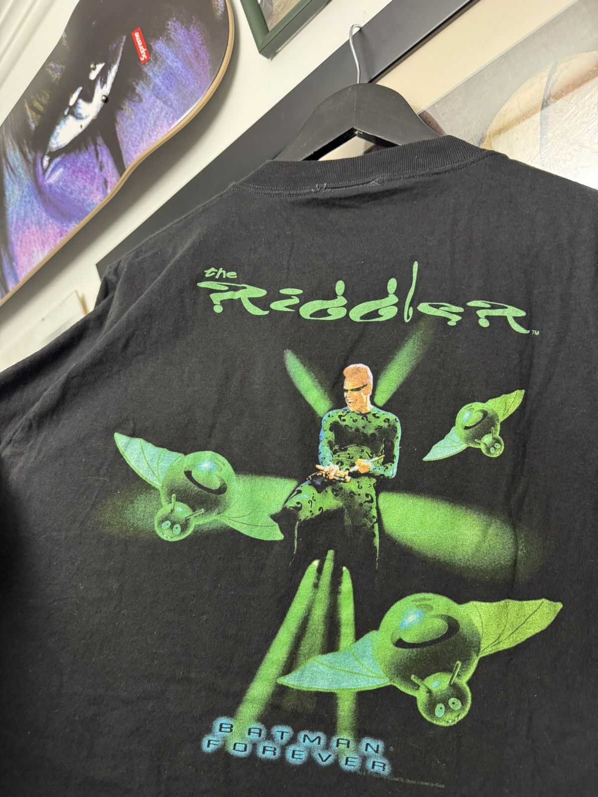 1995 The Riddler Batman Forever Vintage Tee Movie 1990s Rare