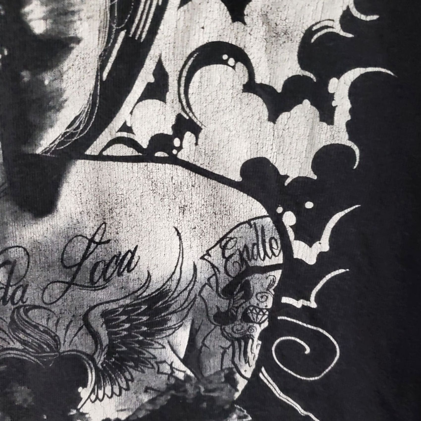 Vintage Marilyn Monroe T-shirt Urban Streetwear Tattoo Art Tee Men's XL Black Size US XL / EU 56 / 4 - 7 Thumbnail