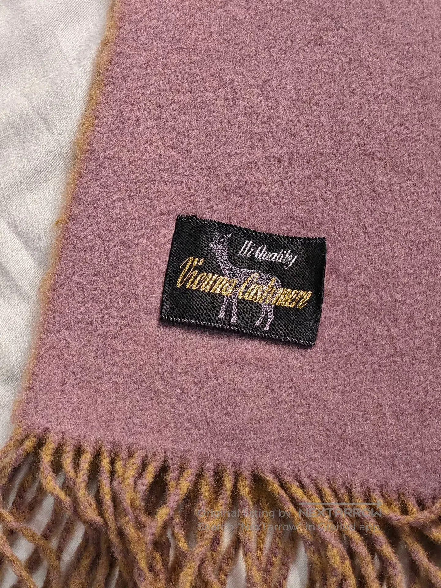Japanese Brand Vicuna Cashmere Blend Scarf. Size ONE SIZE - 1 Thumbnail