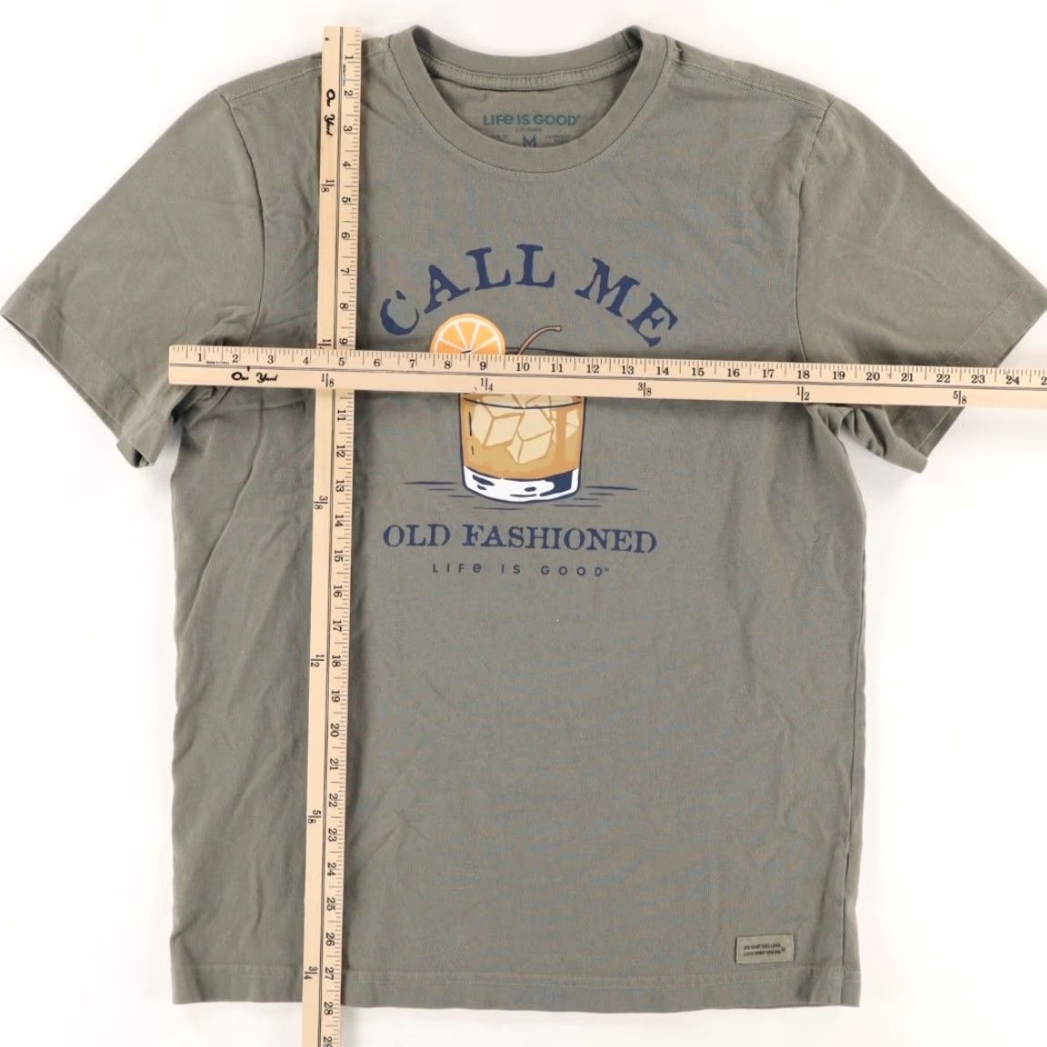 Life is Good Life is Good Call Me Old Fashioned Solid T-Shirt Green Men's M Size US M / EU 48-50 / 2 - 3 Thumbnail