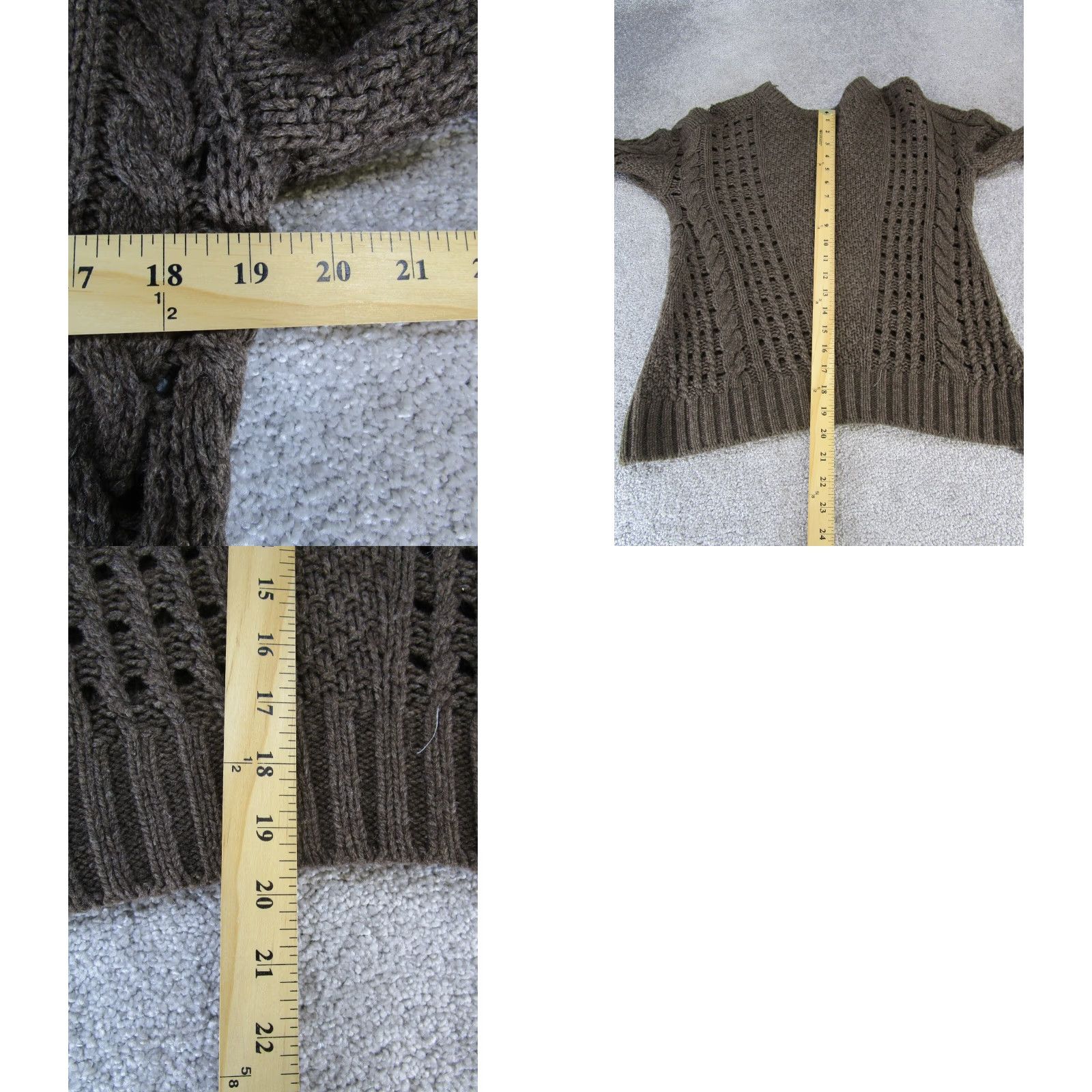 Vince Vince Sweater Womens Small Brown Cable Knit Pullover Size S / US 4 / IT 40 - 8 Thumbnail