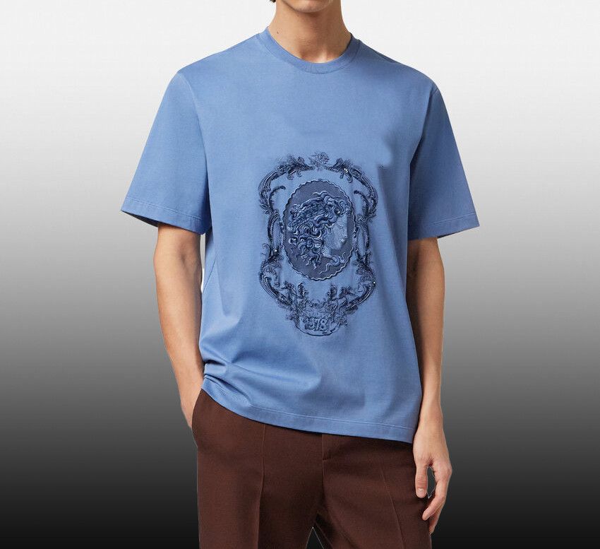 Other Men’s Blue Punk Cameo T-Shirt – Alternative Graphic Tee Size US M / EU 48-50 / 2 - 1 Thumbnail