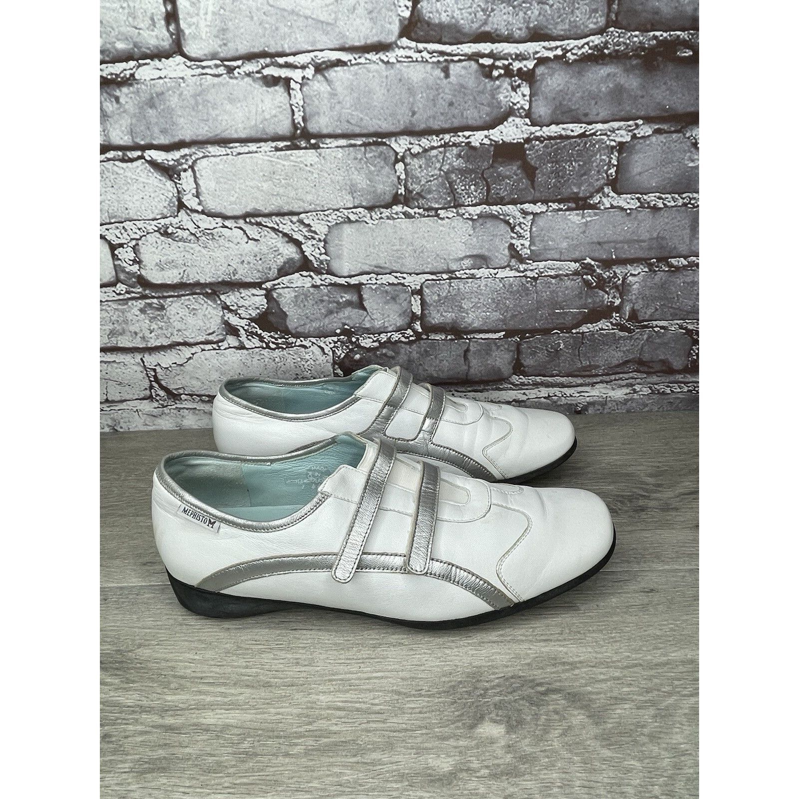 Mephisto Mephisto Cool Air White Leather Strap Driving Loafers Shoes Size US 10 / IT 40 - 24 Thumbnail