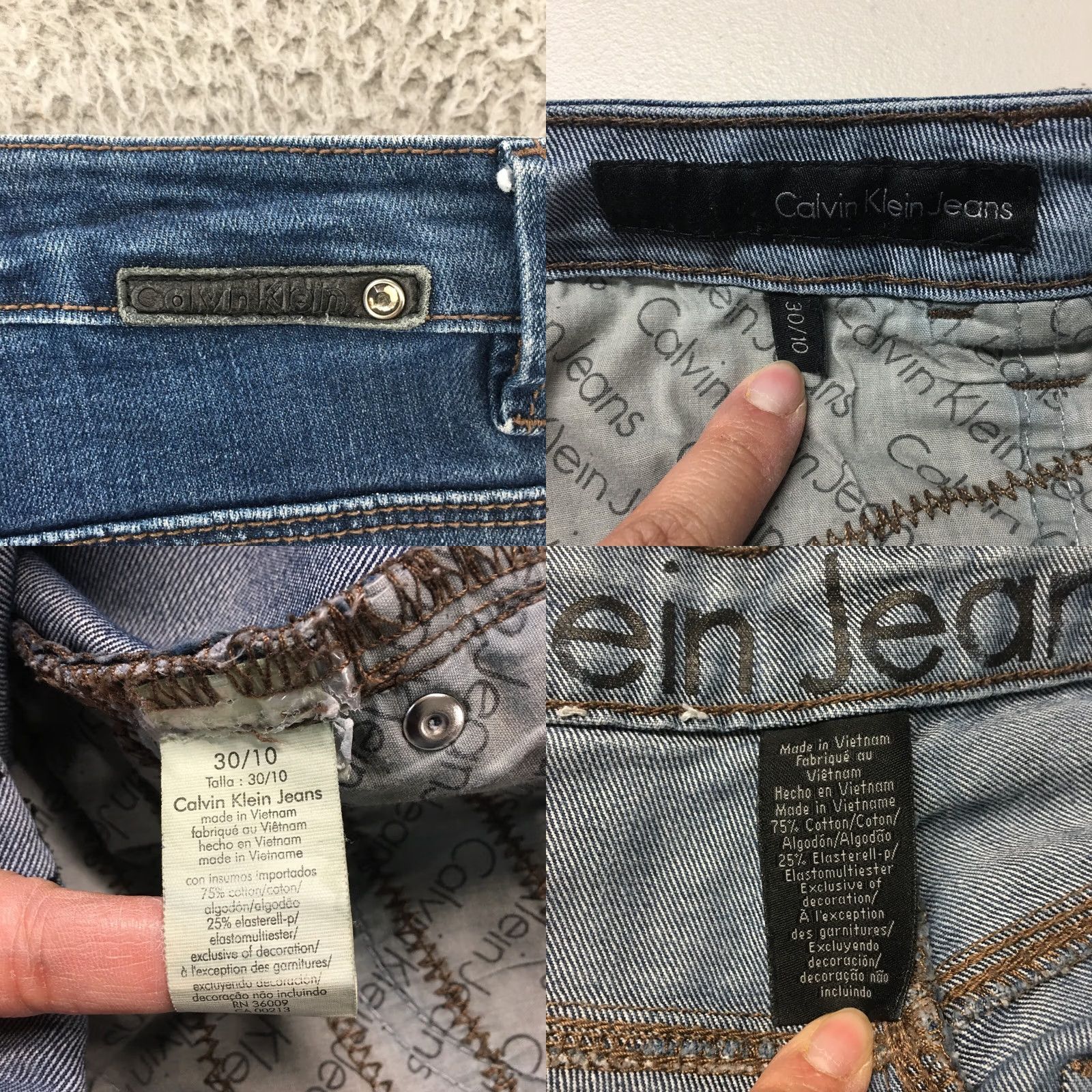 Calvin Klein Calvin Klein Bootcut Jeans Womens 30/10 Blue Denim Mid Rise Zip Jeans Mens? Size 30" / US 8 / IT 44 - 9 Thumbnail