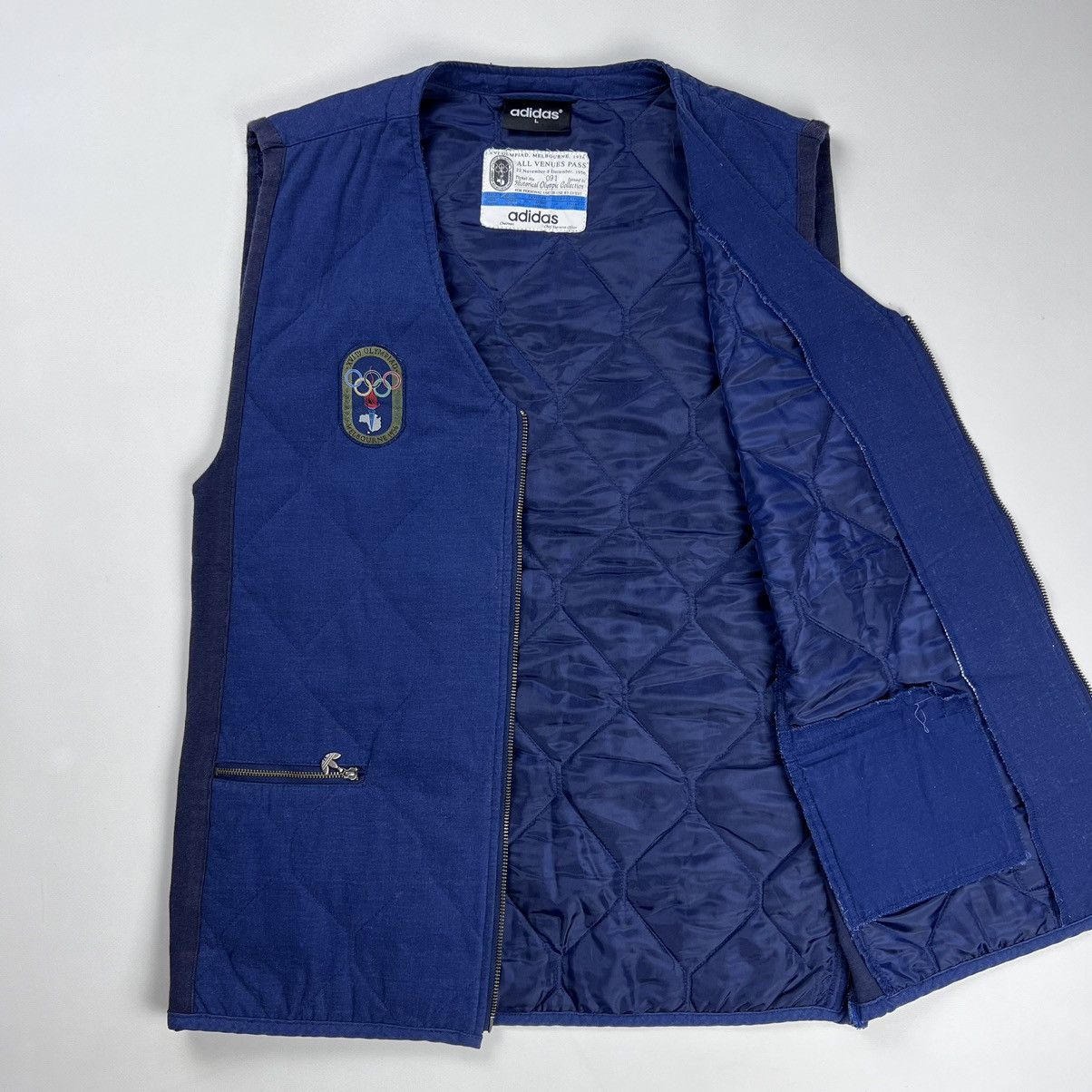 Adidas × Vintage Adidas Melbourne 1956 summer Olympics quilted vest Size US L / EU 52-54 / 3 - 7 Thumbnail