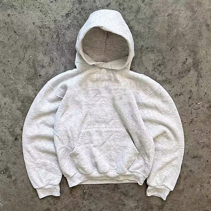 Japanese Brand × Vintage Grey washed retro basketball print hoodie Size US L / EU 52-54 / 3 - 2 Thumbnail