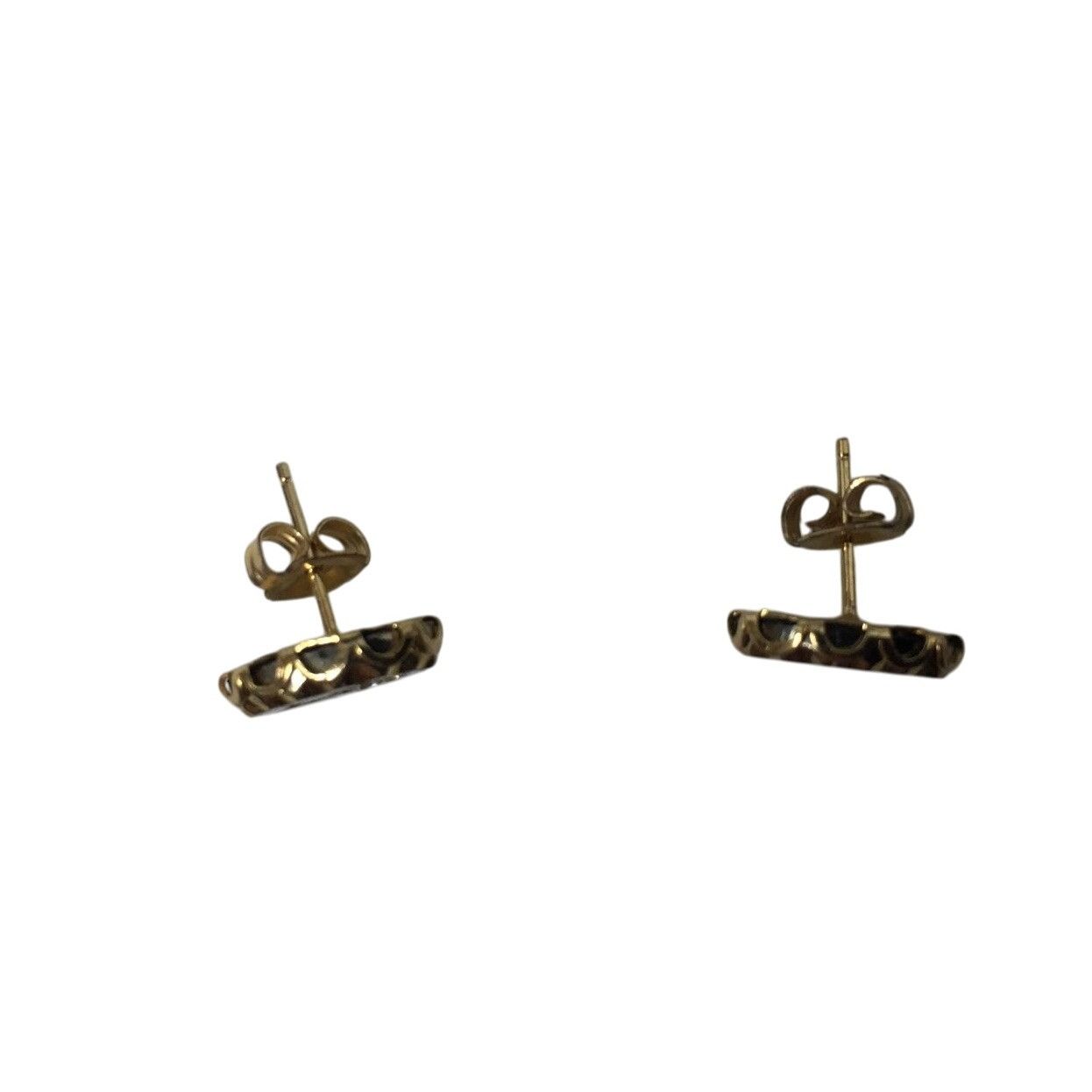 Other Women's Small Black and Gold tone Stud Earrings with Flowers Size ONE SIZE - 3 Thumbnail
