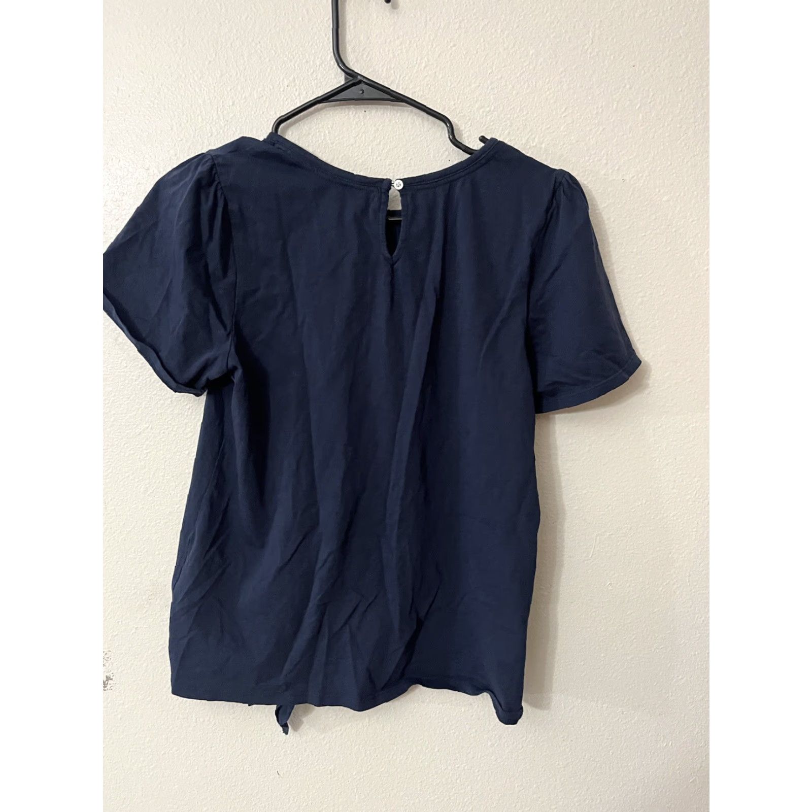 Nautica Nautica 100% Cotton Navy Blue Top Size Small Women's Blouse Short Title Size S / US 4 / IT 40 - 2 Thumbnail