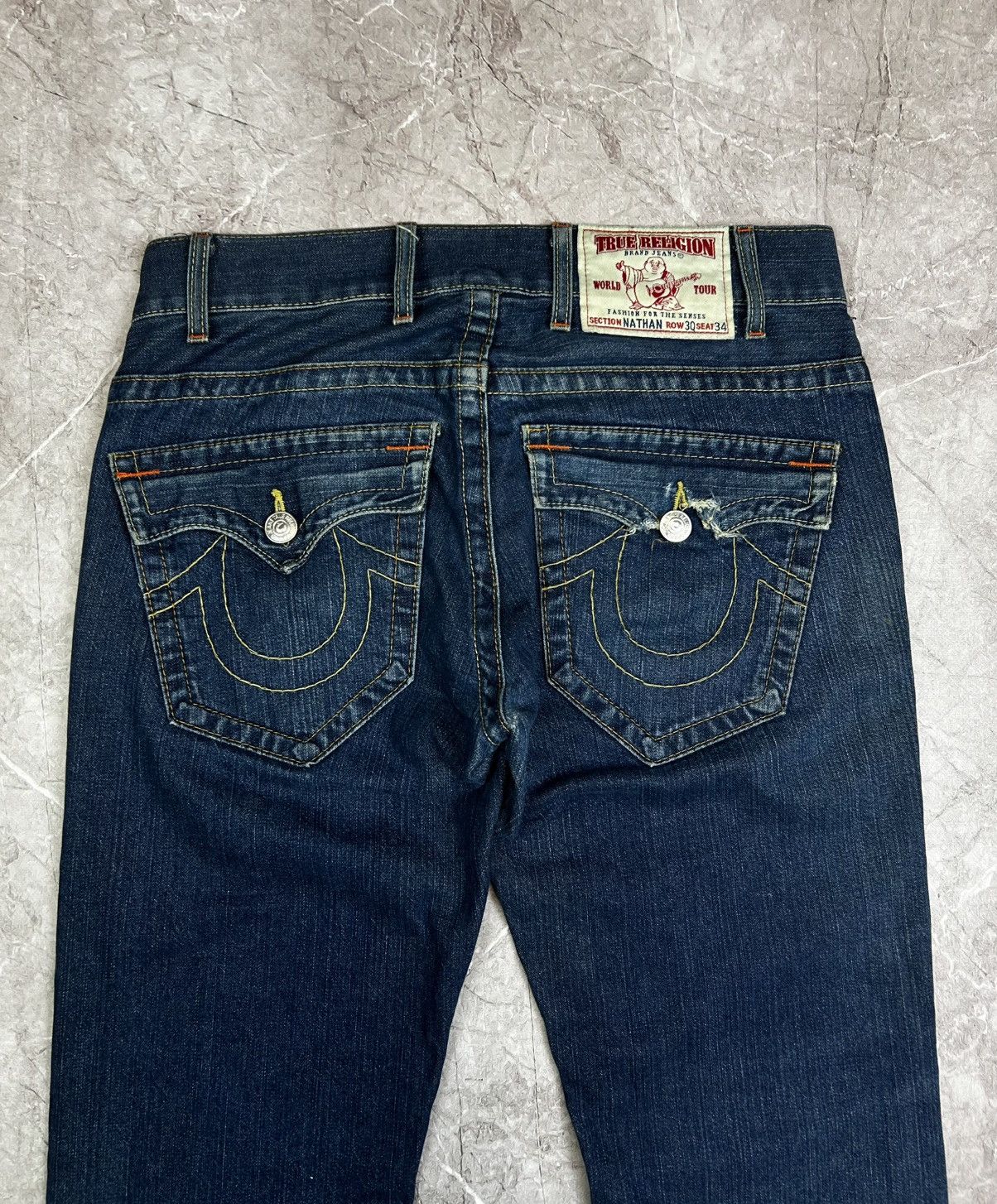 True Religion × Vintage Vintage True Religion Faded American Denim Baggy Hype Jeans Size US 30 / EU 46 - 4 Thumbnail
