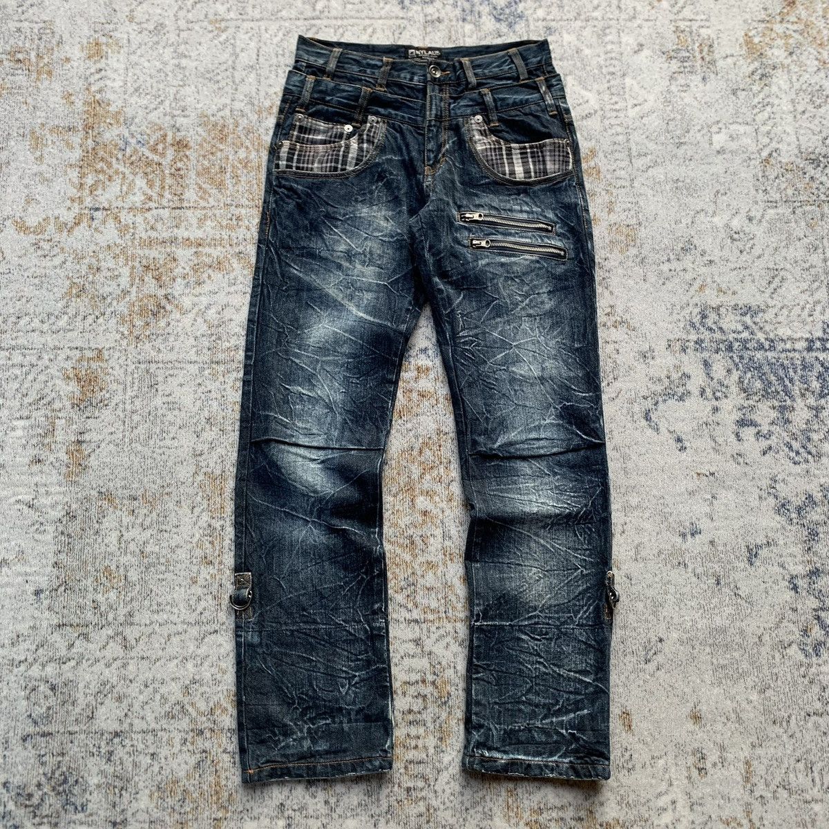 Japanese Brand Rare Vintage Japanese Nylaus Double Waist Artisan Jeans Size US 30 / EU 46 - 1 Thumbnail