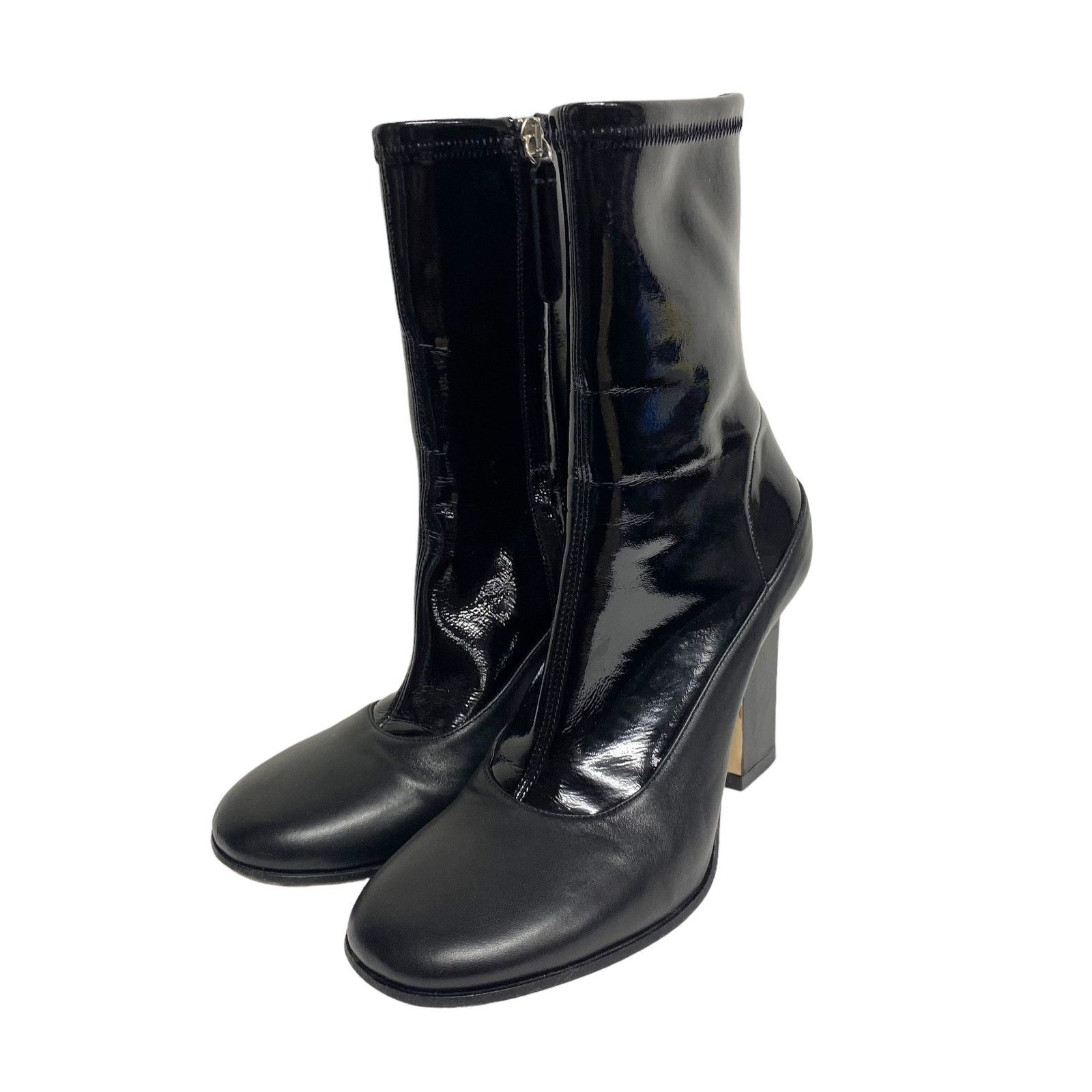 Wandler Wandler Womens Size 7 Lesly Black Patent Leather Heel Boots Size US 7 / IT 37 - 1 Thumbnail