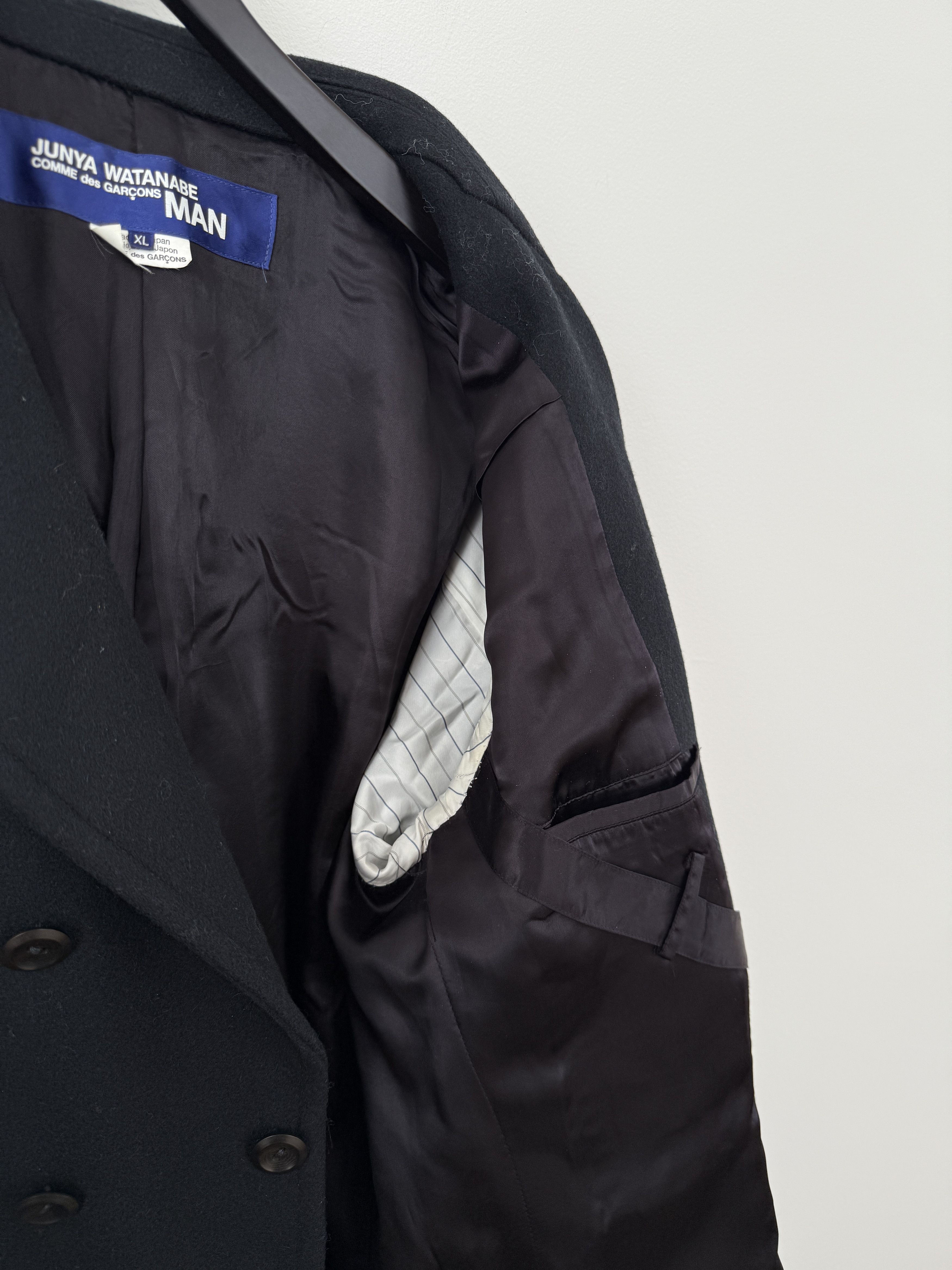 Junya Watanabe Comme Des Garcons MAN Wool Double Breasted Overcoat Size US XL / EU 56 / 4 - 18 Thumbnail