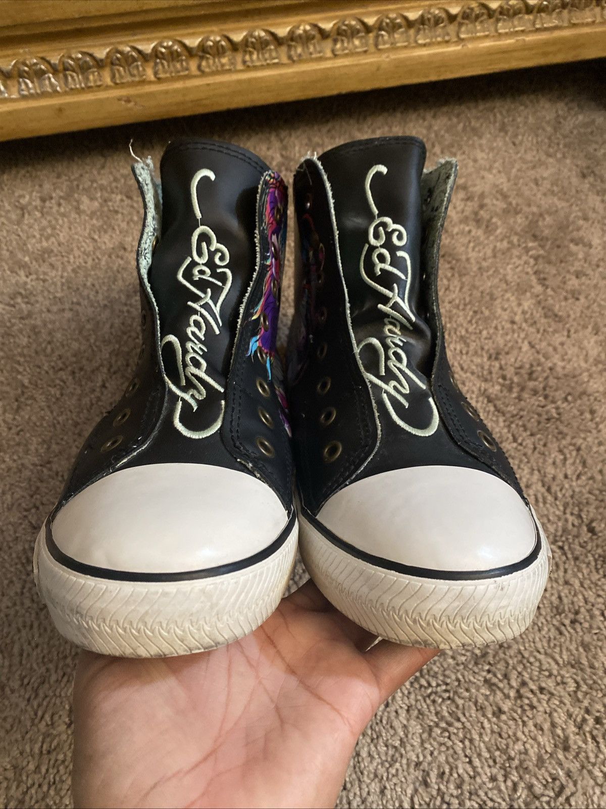 Ed Hardy Rare!Vintage Y2K Ed Hardy Hi top Sneakers size 11 Size US 11 / EU 44 - 11 Thumbnail