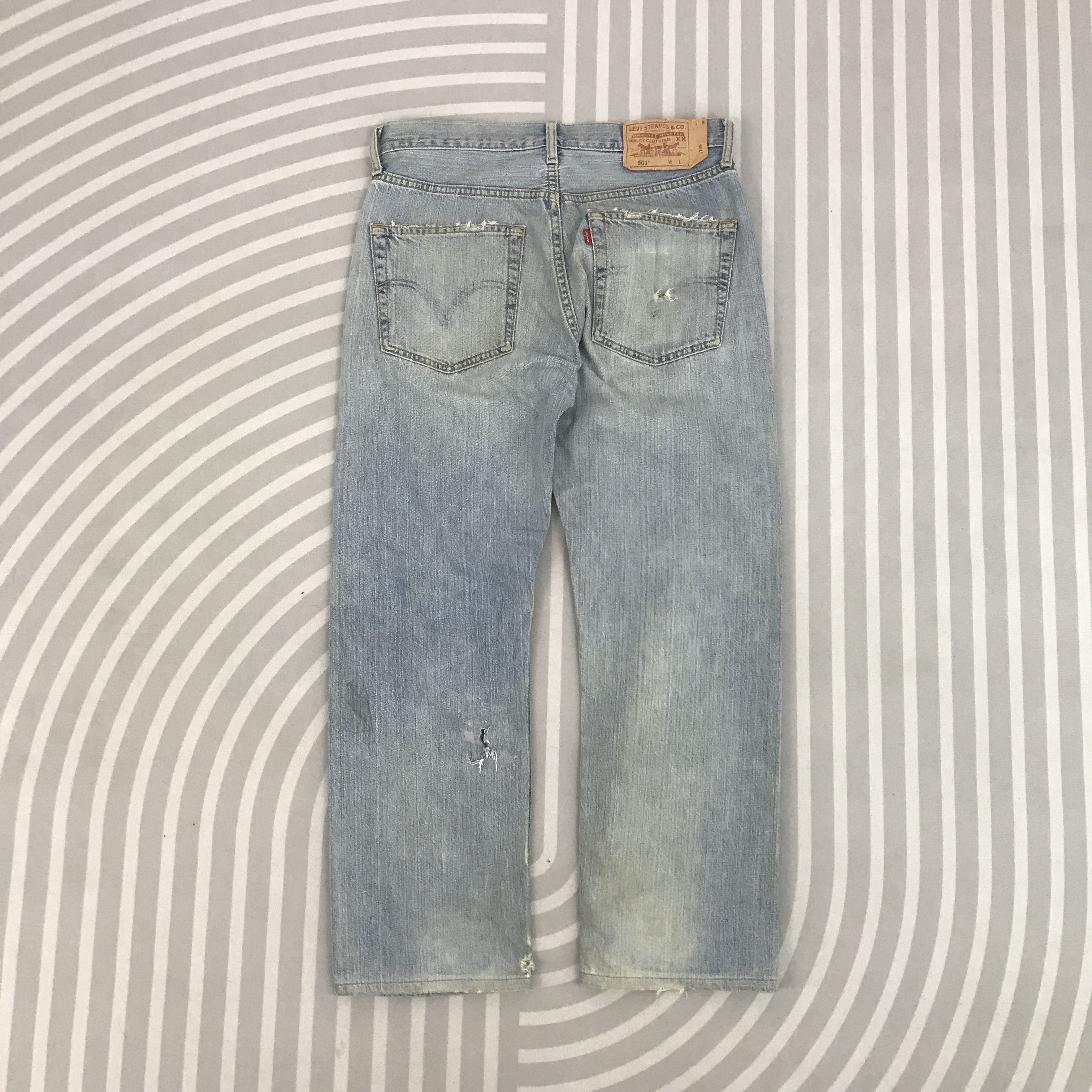Levi's × Vintage Vintage Levi's 501 Distressed Denim jeans pants Size US 30 / EU 46 - 4 Thumbnail