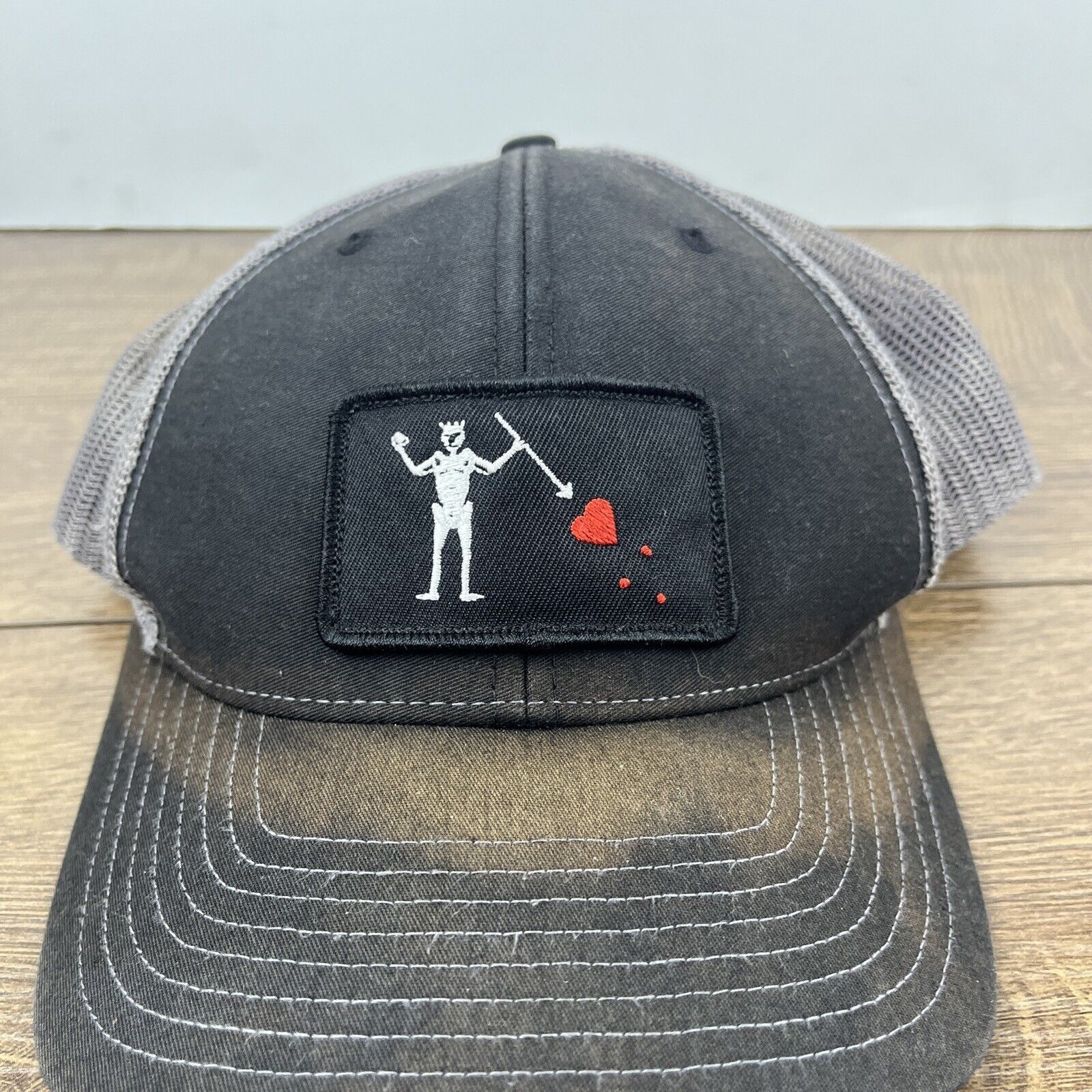 Other Devils Love Hat Heart Gray Hat Adjustable Adult Size Hat Gra Size ONE SIZE - 5 Thumbnail