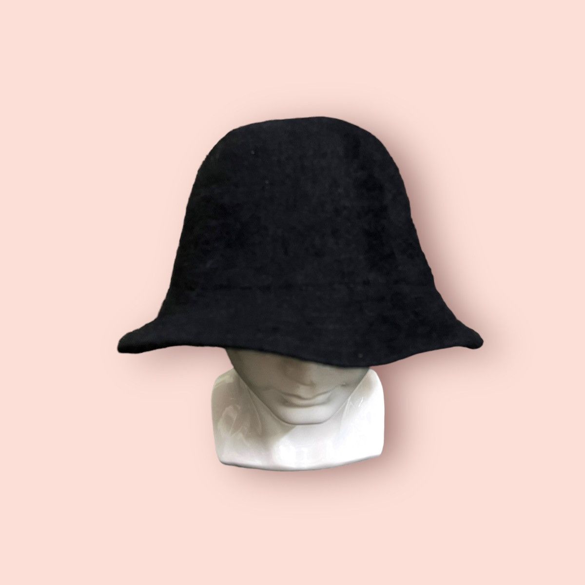 Beams Plus × Japanese Brand VINTAGE RAY BEAMS MOHAIR BLACK WOOL BLEND BUCKET HAT Size ONE SIZE - 4 Thumbnail