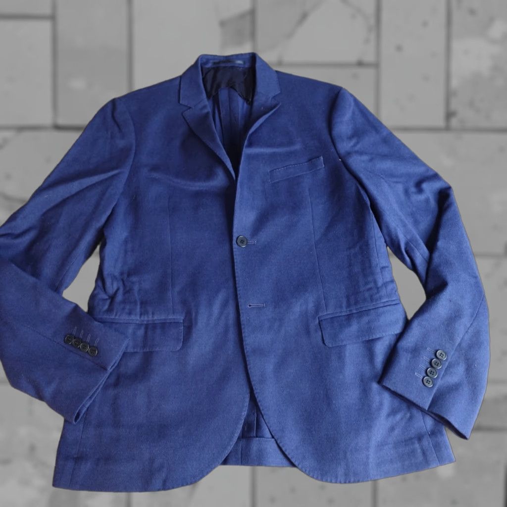 H&M H&M Sport Coat Jacket 42R Blue Slim Fit Notch Lapel Two-Button Single-Breasted JACKET Coats & Jackets Men Regular Size Sport Coat Size US XS / EU 42 / 0 - 1 Thumbnail
