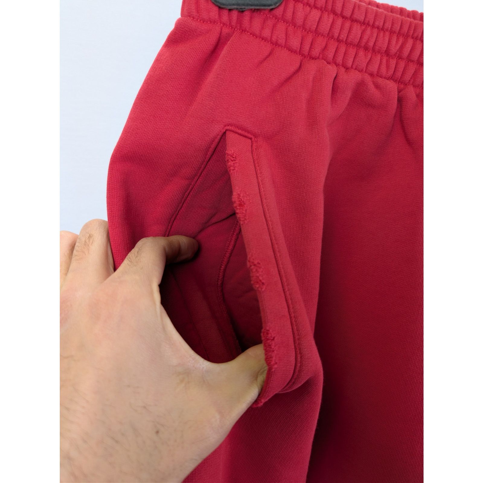Balenciaga o1rshd1 Baggy Sweatpants Trousers in Red/black Size US 30 / EU 46 - 7 Thumbnail