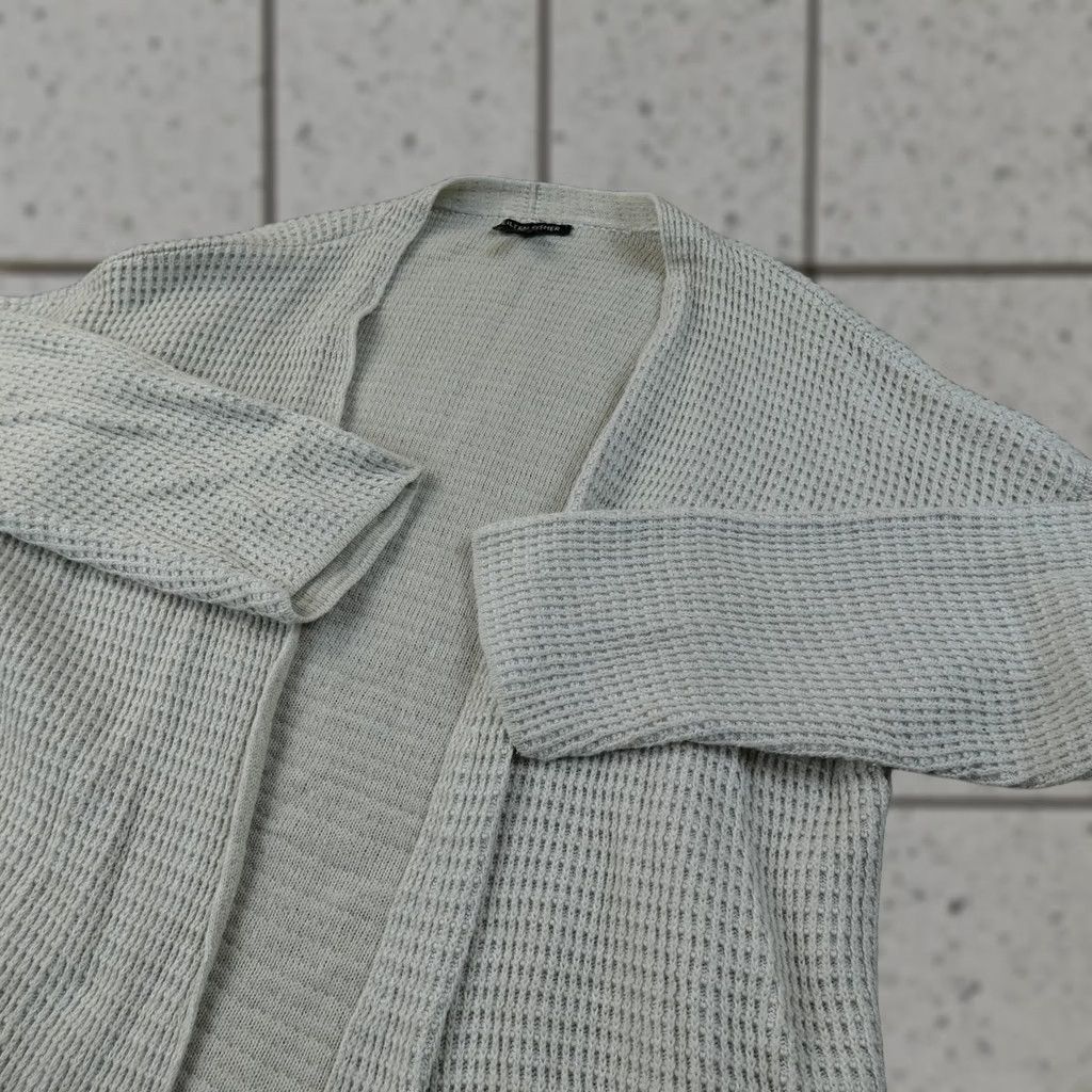 Eileen Fisher VINTAGE? No. Cardigan Womens XS White Waffle-Knit Open Front Pockets Eileen Fisher Sweater Size XS / US 0-2 / IT 36-38 - 1 Thumbnail
