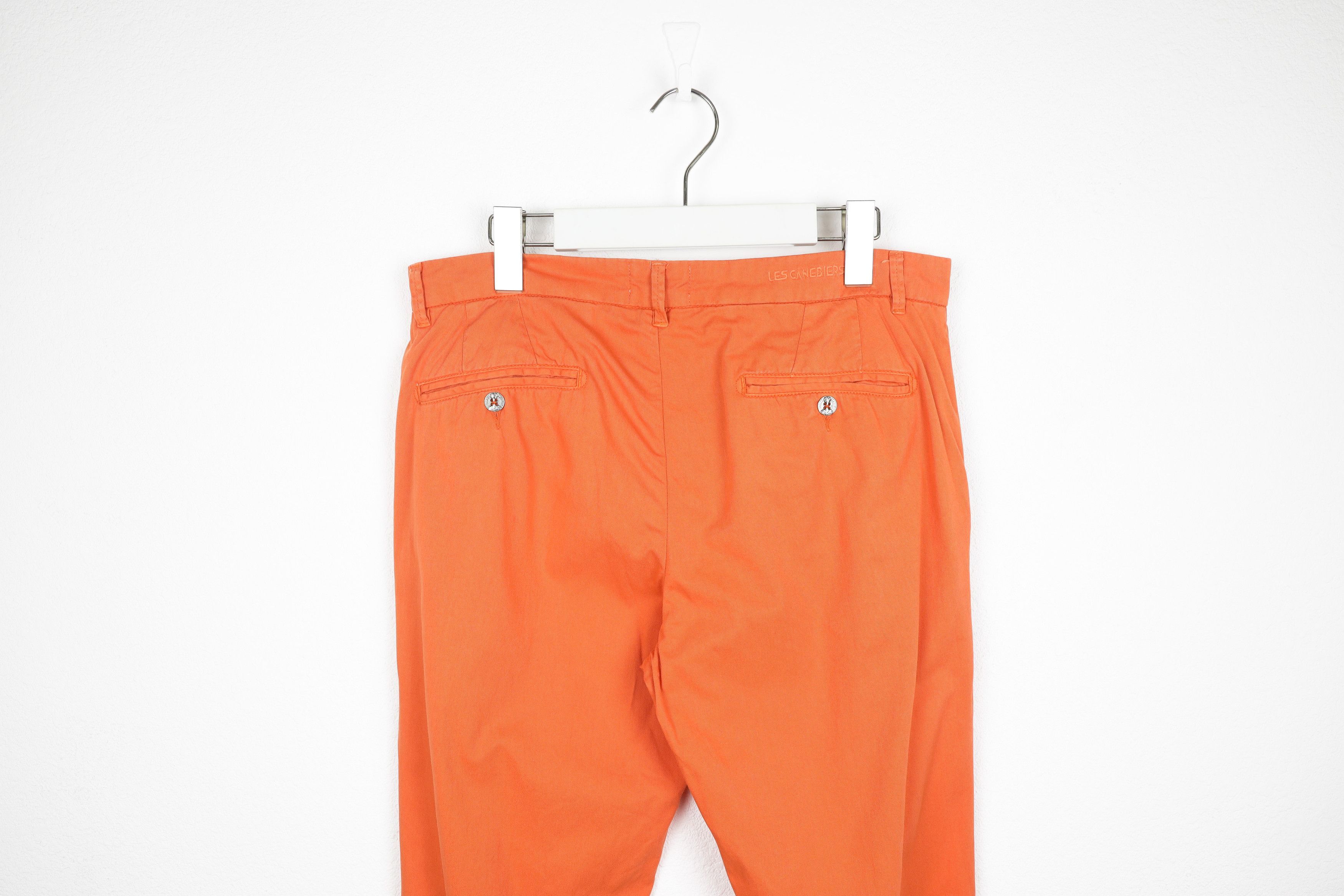 Designer × Life's a Beach × Vilebrequin Les Canebiers Orange Chino Tartane Pants Trousers Size US 31 - 8 Thumbnail