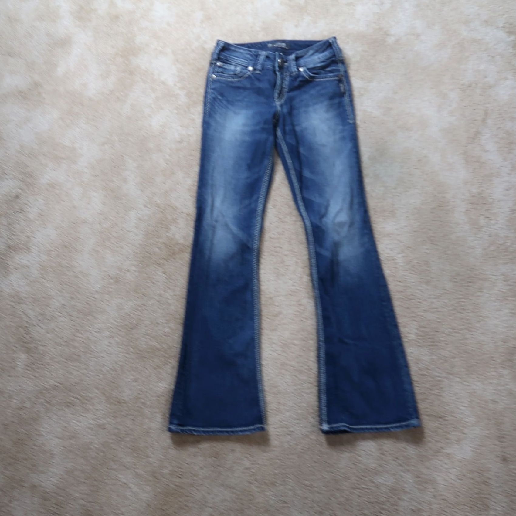 Silver Jeans Co. Silver Jeans Suki Bootcut Jeans Women's 25x32 Blue Denim Stretch Regular 5-Pocket Pants Size 42" / US 20 - 2 Thumbnail