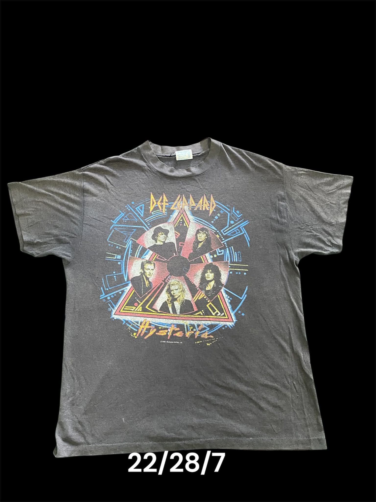 Band Tees vintage def leppart 80s Size US XL / EU 56 / 4 - 1 Thumbnail