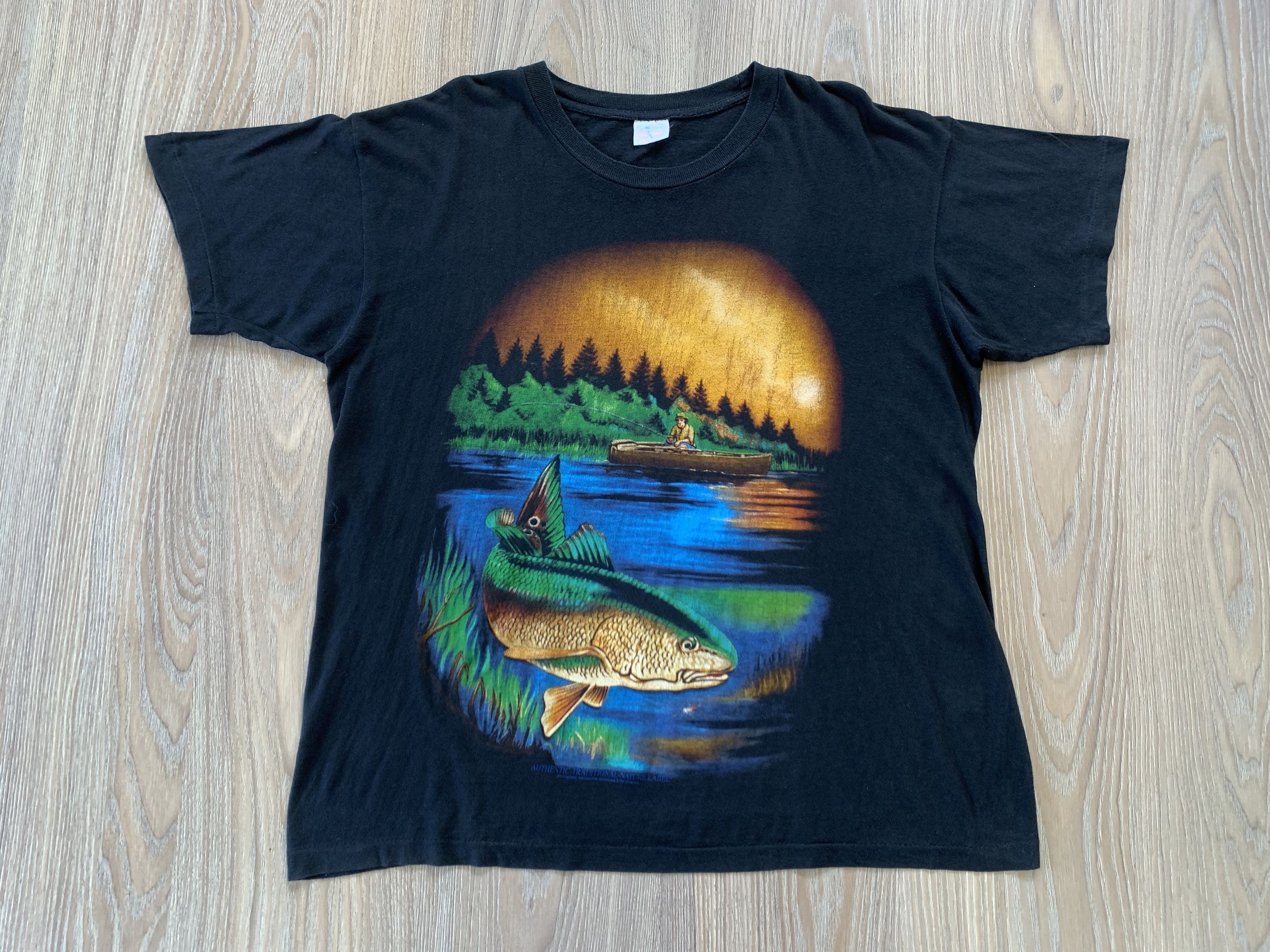 Other Retro Midnight Fish Printed T-Shirt Size US L / EU 52-54 / 3 - 2 Thumbnail