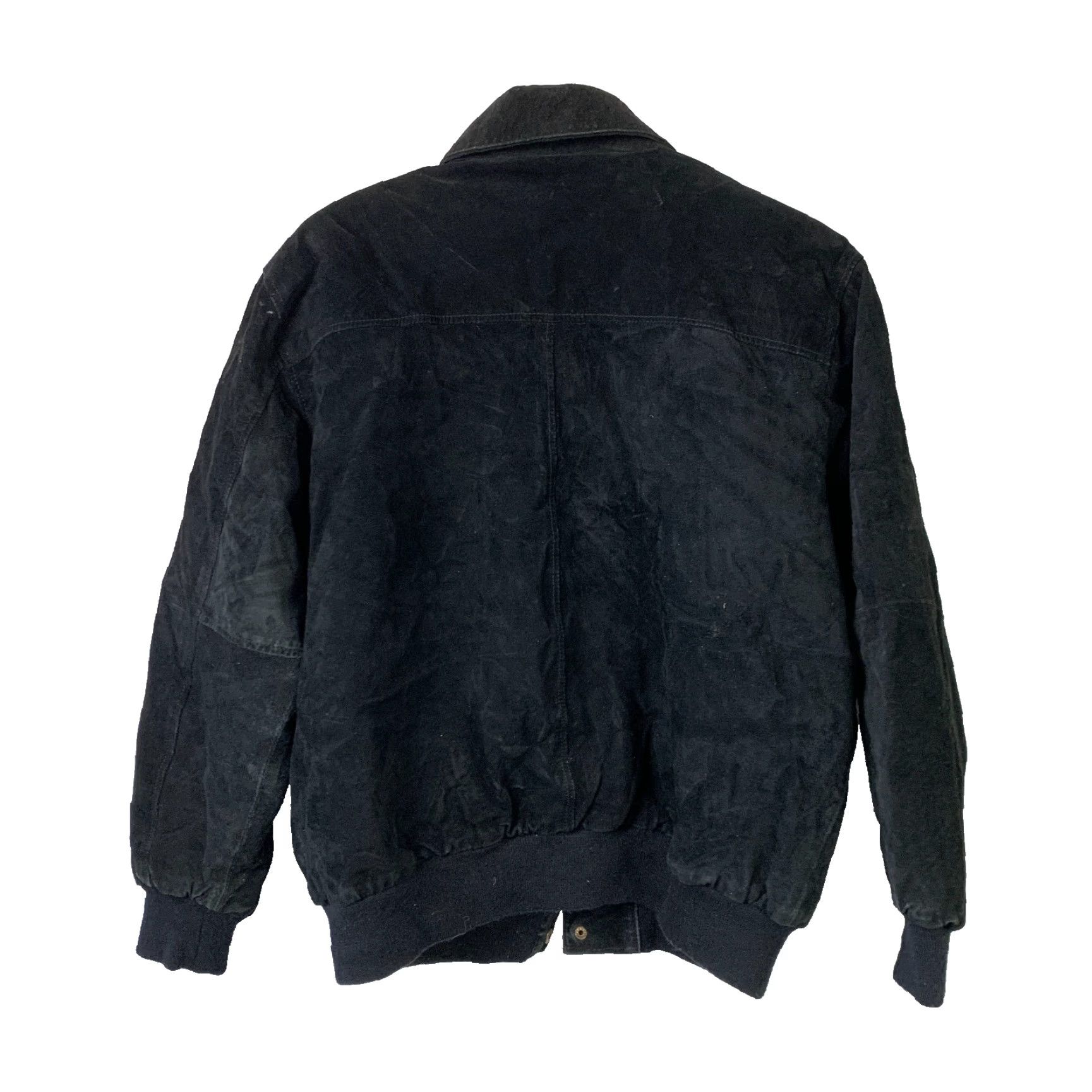 Vintage VINTAGE GIII Black Zip Suede Leather Bomber Jacket Large Petite Hoodie? No Size US L / EU 52-54 / 3 - 7 Thumbnail